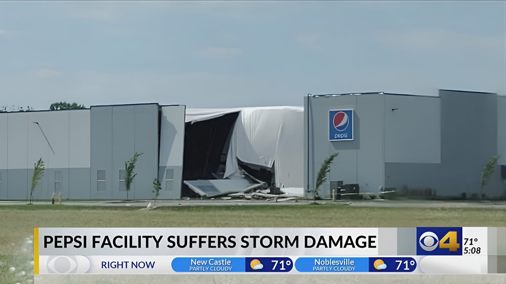 pepsi facility storm damage and flooding
