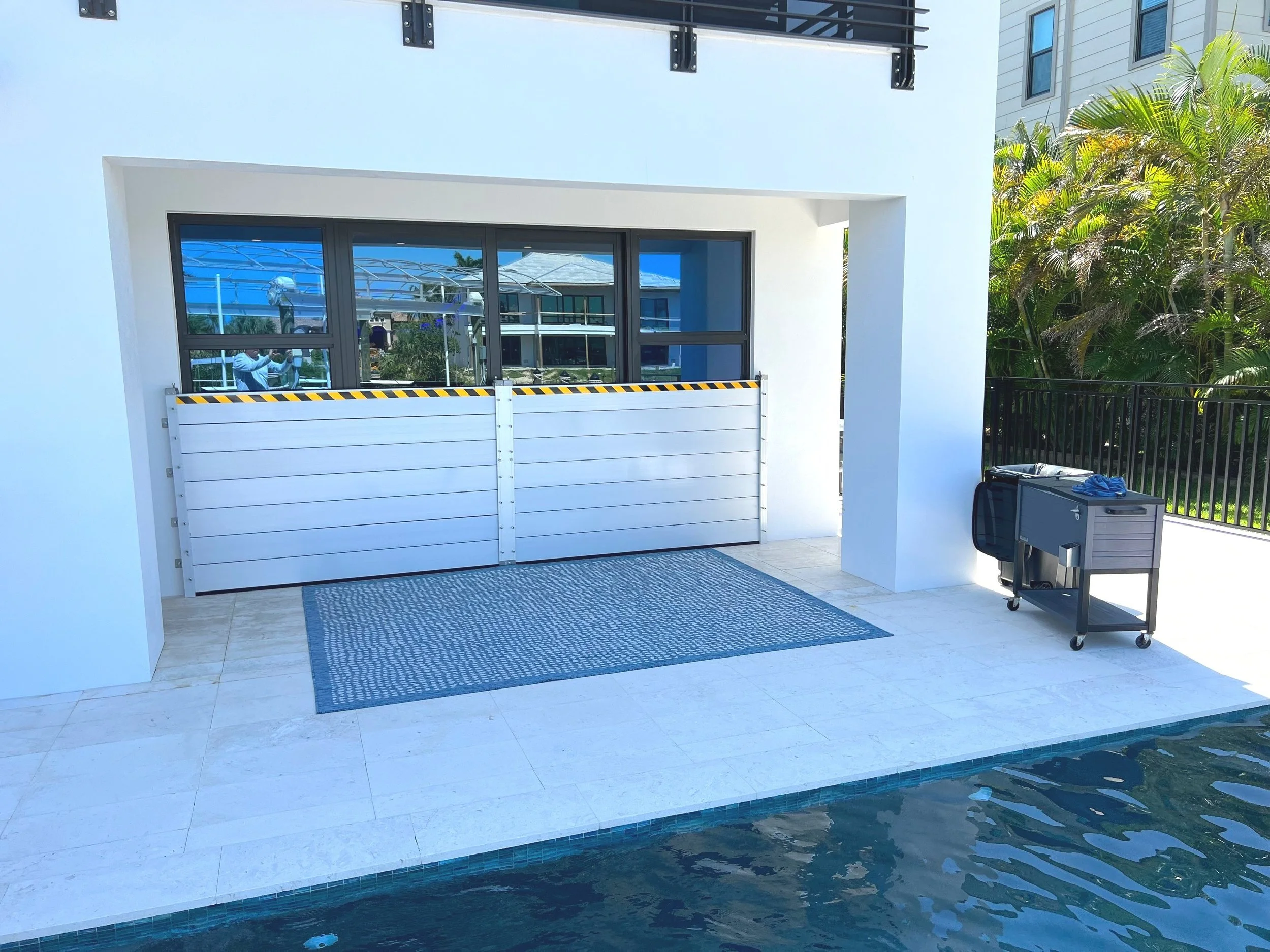 waterfront home flood barrier