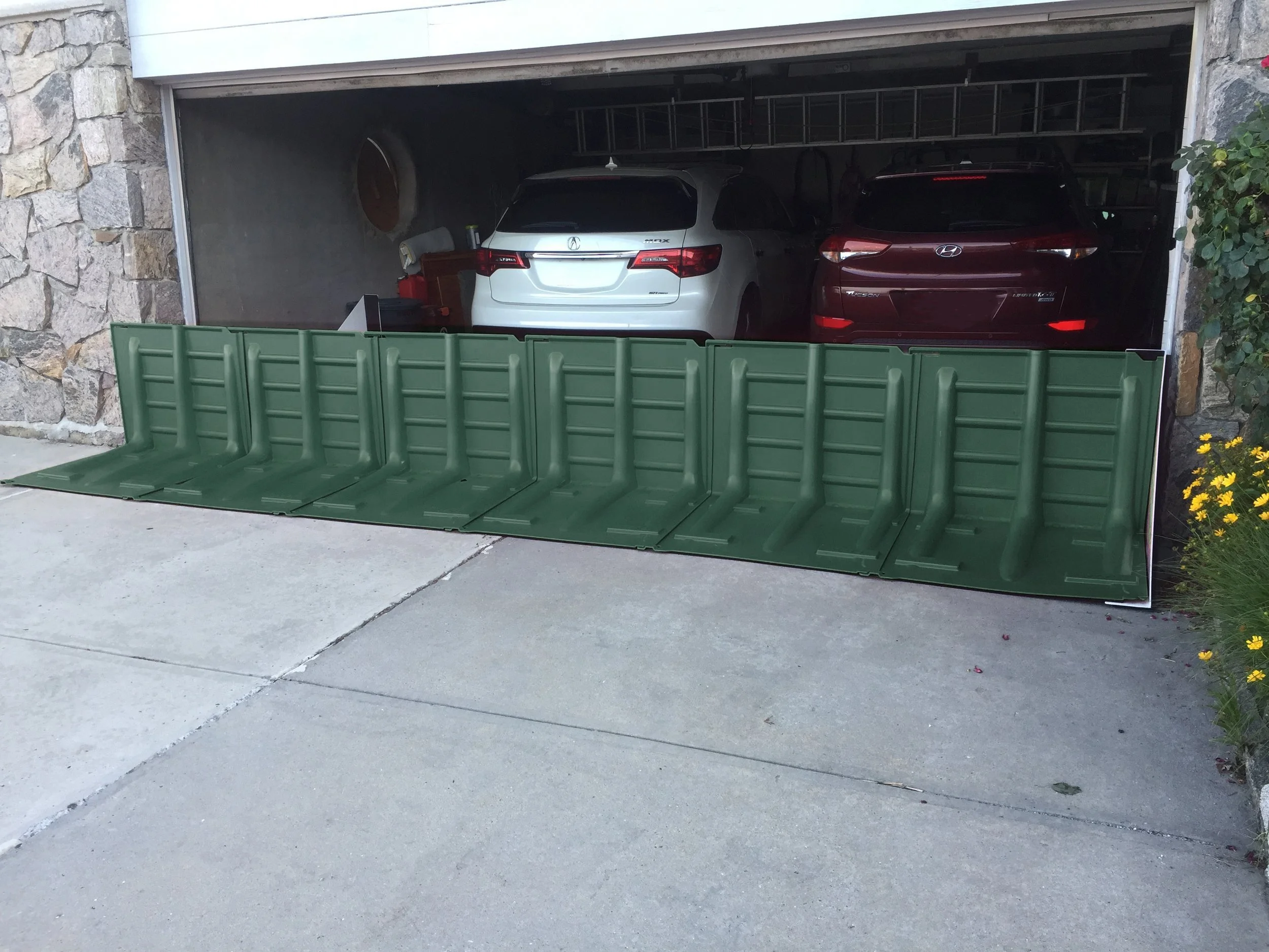 residential garage flood wall