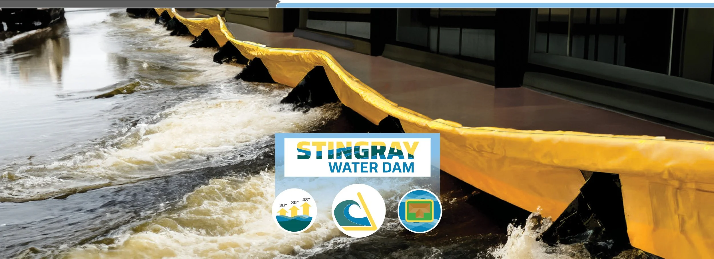 stingray self activating flood water dam