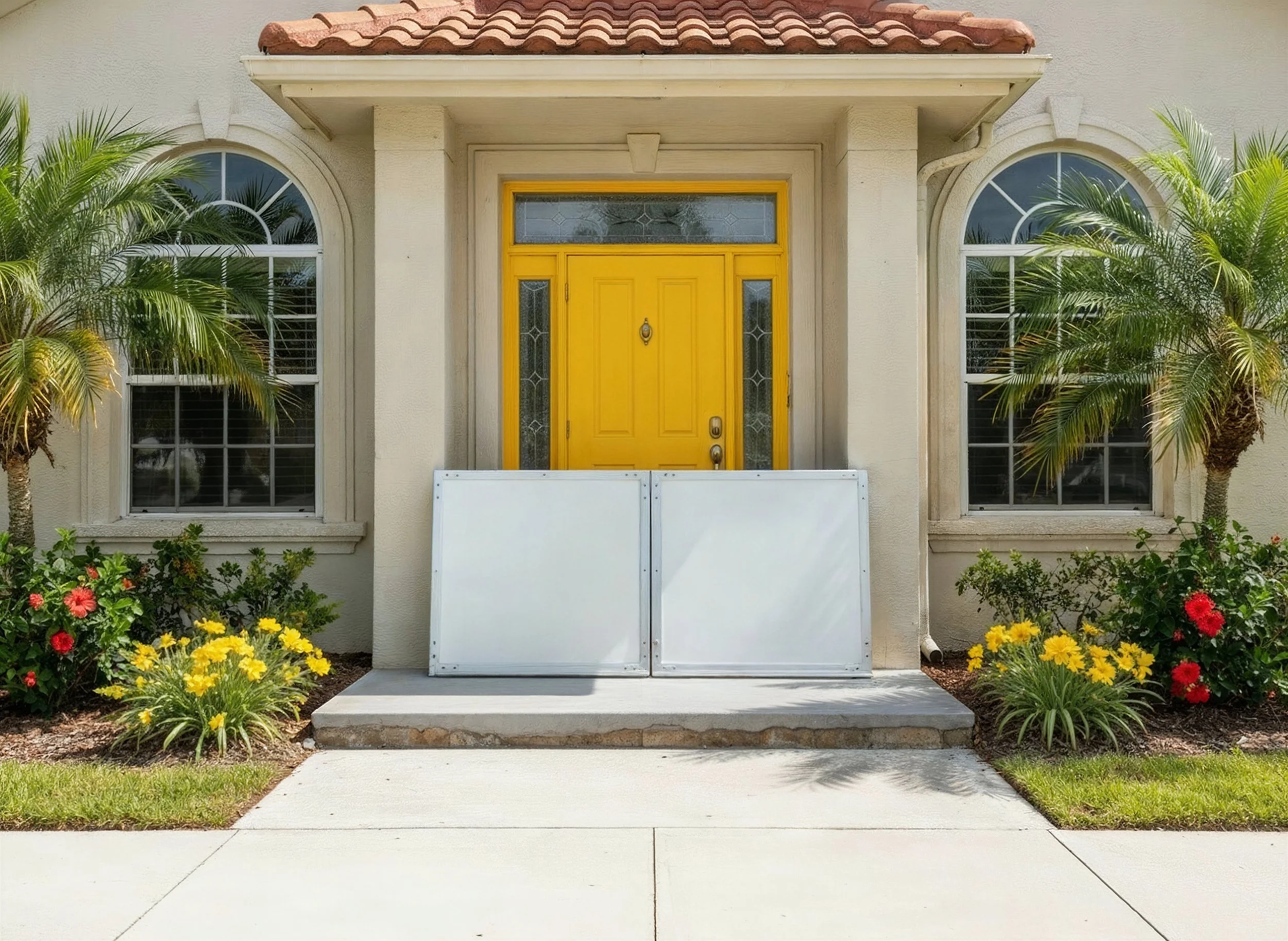 YellowFIN Flood Panels - Protecting Front Door at Home.jpeg