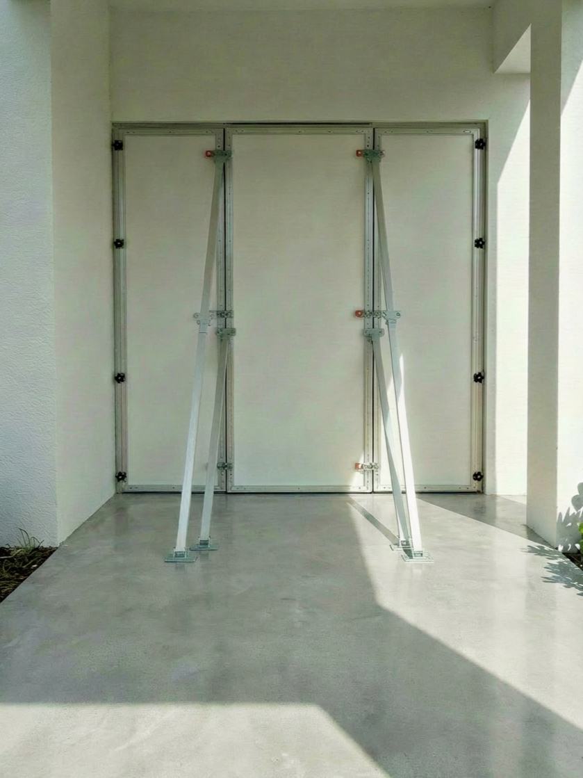 Full height flood panels to seal opening