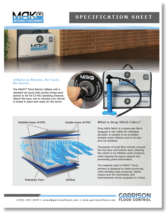 MAKO Flood Barrier Spec Sheet