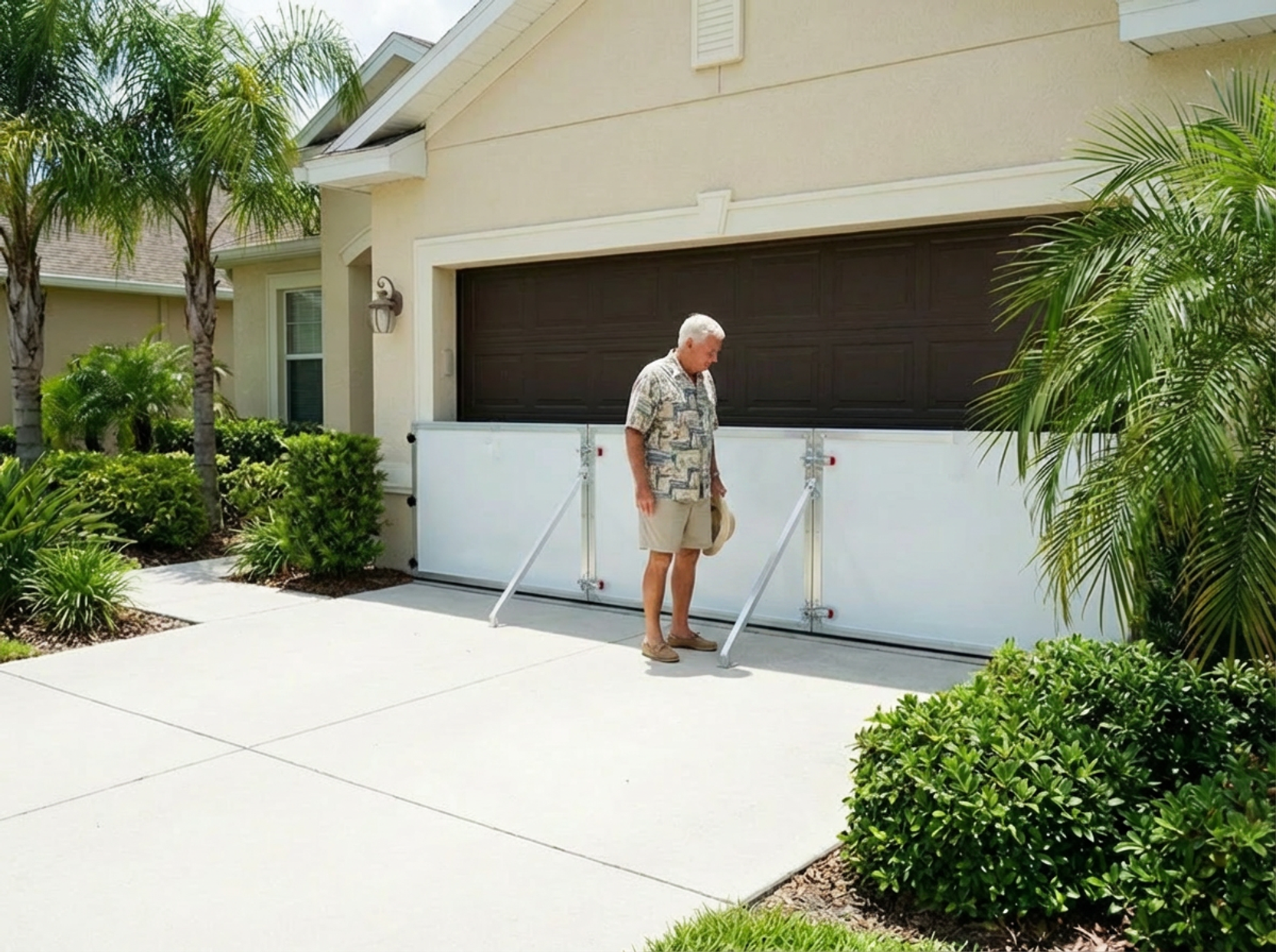 Flood barrier for garage protection