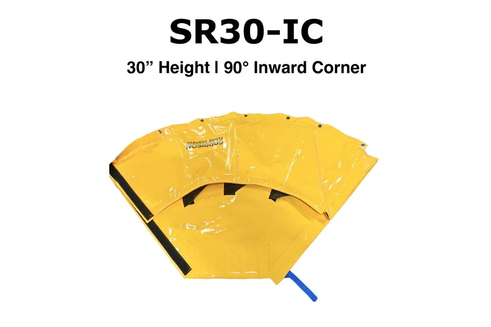 30" H Inward Corner 90 Degree Unit - The Stingray™ Self Rising Water Dam