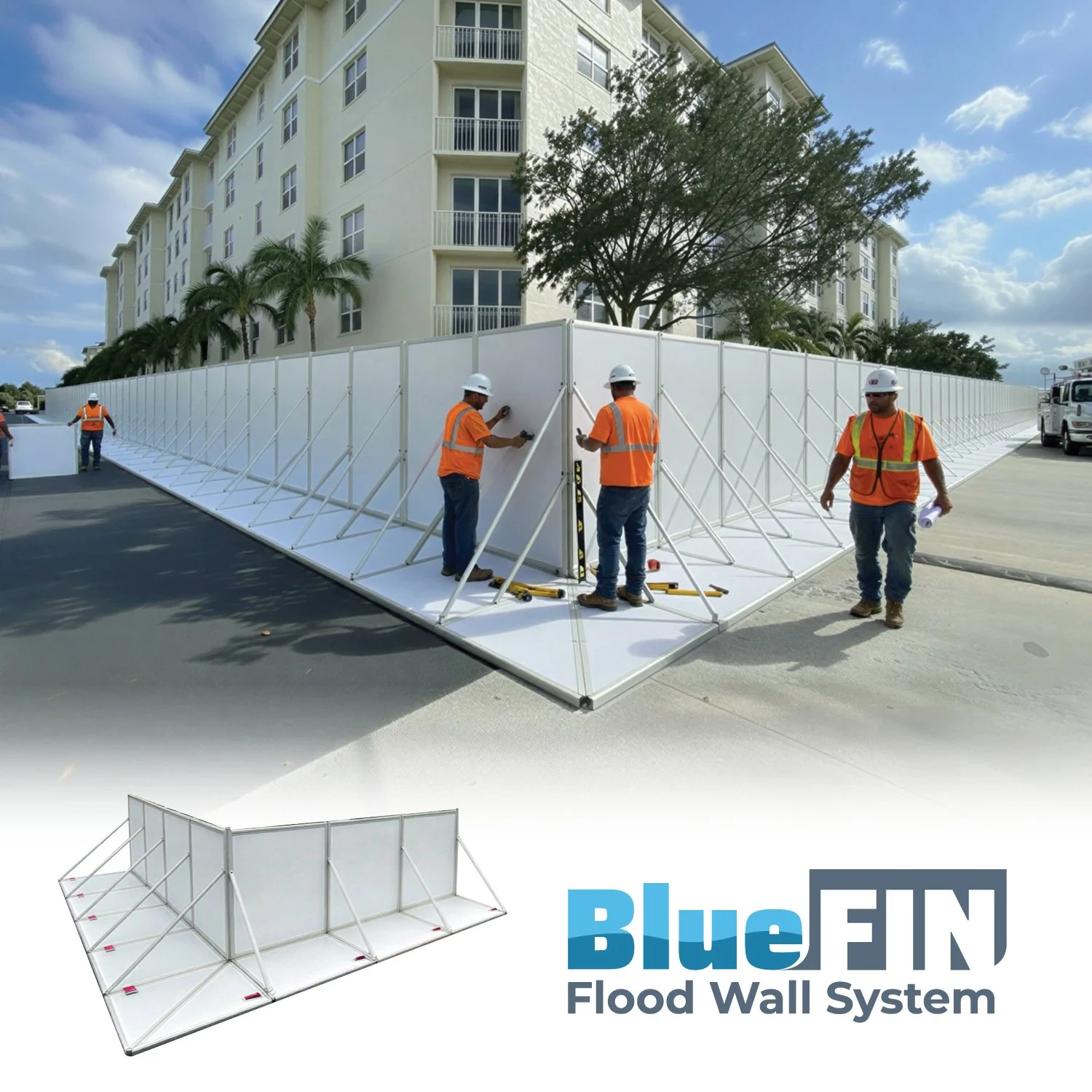 perimeter flood fence system