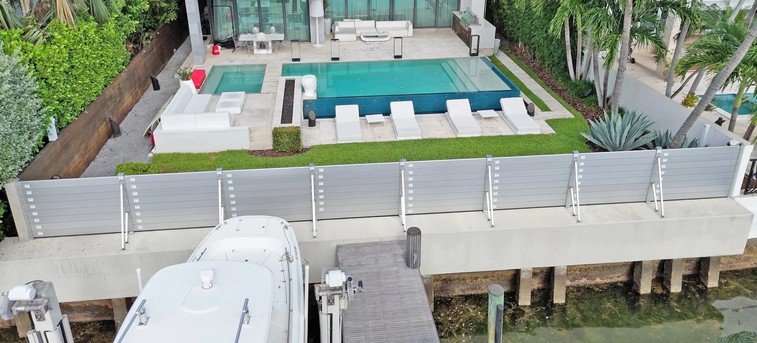 high-end residential property flood mitigation project with hammerhead aluminum flood plank system
