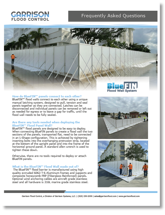 BlueFIN Flood Panel Wall FAQ