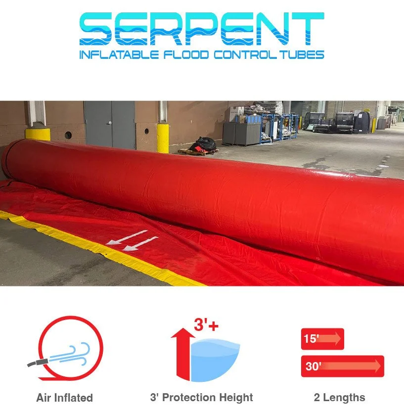 Inflatable flood control tube