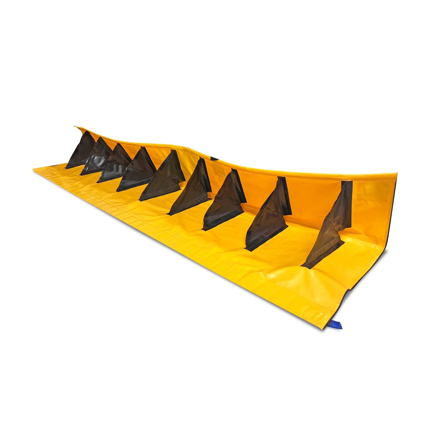 Yellow rescue sled with black foot protection flaps