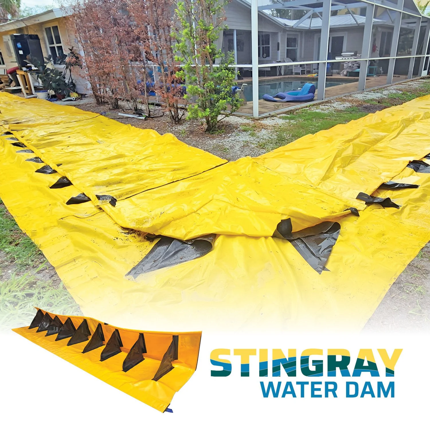 stingray self rising flood water dam