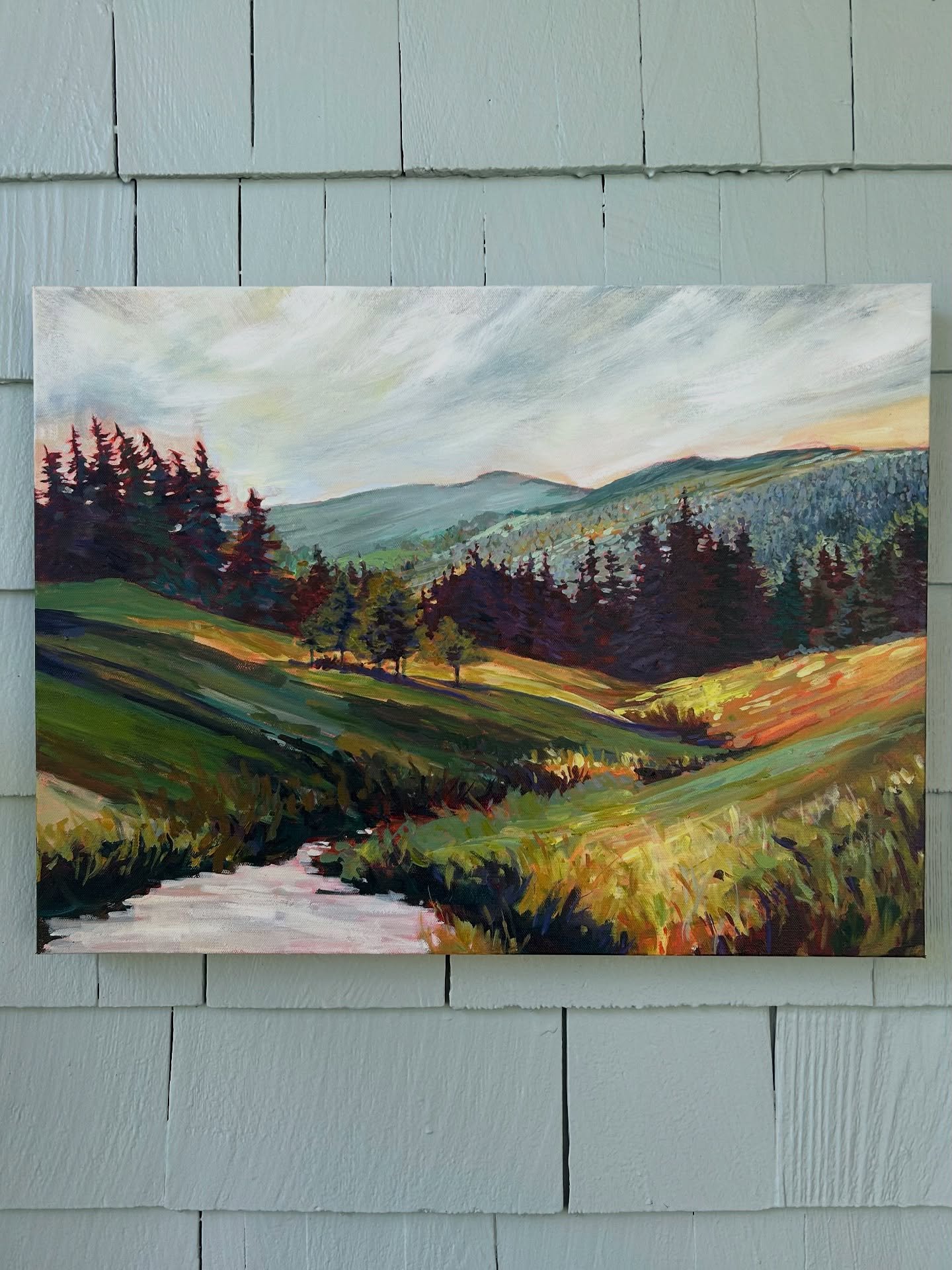 With a note of hope for the future, &ldquo;Someday&rdquo; focuses on the journey that we&rsquo;re on, with plenty of beautiful details along the way. Whenever I paint a scene with hillsides tucked into surrounding hillsides, I imagine what it would b