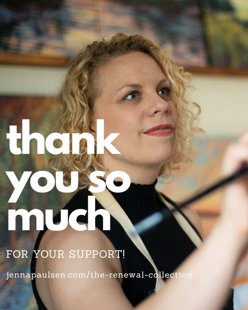 I'm beyond grateful for your support in all its forms around the release of my newest collection of work, The Renewal Collection! Thank you for your kind words and purchases&mdash;all of them mean a lot. 🥰 This collection is a group of re-worked pie