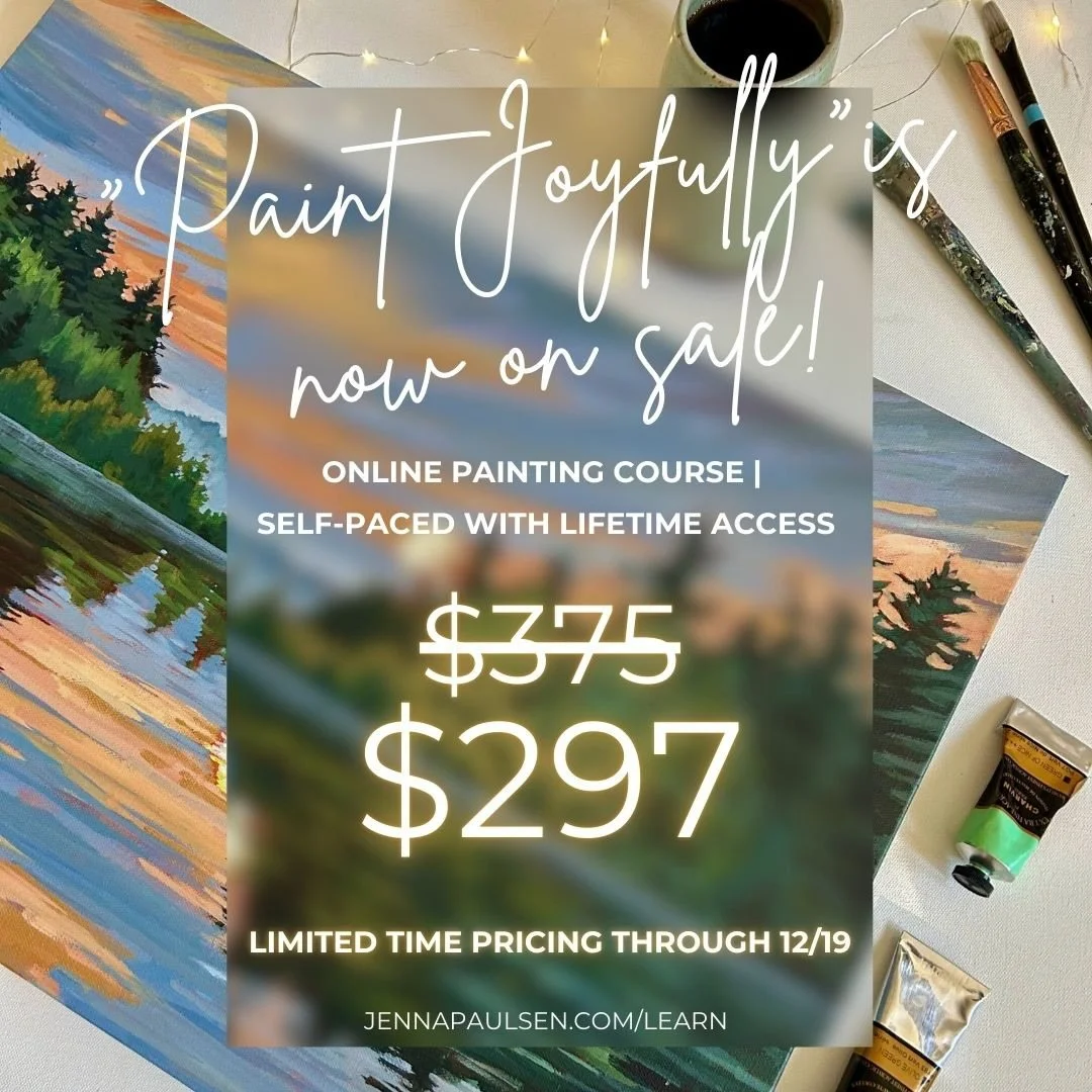 I&rsquo;ve got a little surprise for YOU (or any creative in your life)&mdash;my online painting course, &ldquo;Paint Joyfully&rdquo;  is now on sale for a limited time! The gift that (truly) keeps on giving, &ldquo;Paint Joyfully&rdquo; takes you st