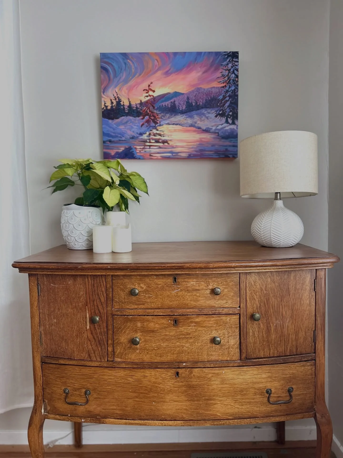 Putting the finishing touches on this 24&rdquo; x 18&rdquo; piece, titled &ldquo;First Light&rdquo;. Email subscribers will get first access to this and 7 other pieces only a week from today (02/26)! Are you on the list? Head to jennapaulsen.com/emai