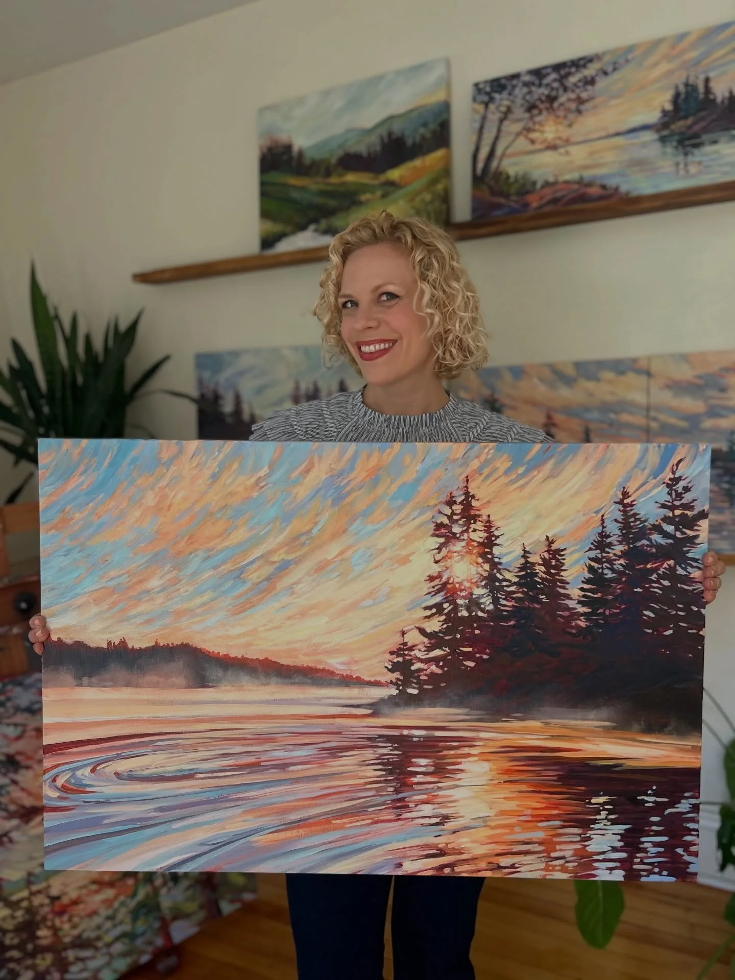 &ldquo;Outshine&rdquo; is the featured print for today! The original is sold, but the print version is available in sizes from 8&rdquo;x10&rdquo; to 30&rdquo;x40&rdquo;! This piece is quite possibly the most joyful, hopeful artwork I&rsquo;ve created