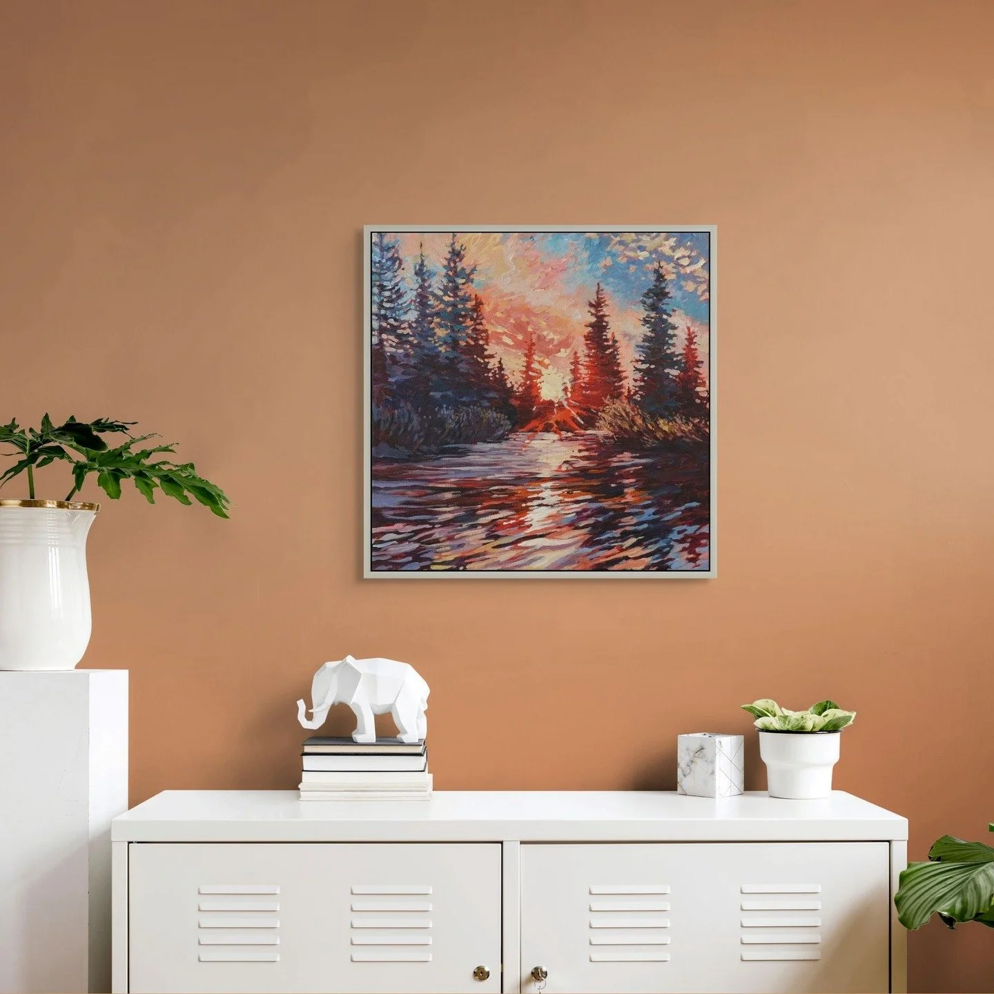 "Brilliance" is the featured print for today! With a radiant sun warming through the center and wispy clouds drifting through a sublime blue sky, this piece is sure to brighten up any space. 

Don't miss your chance to claim this print at 2