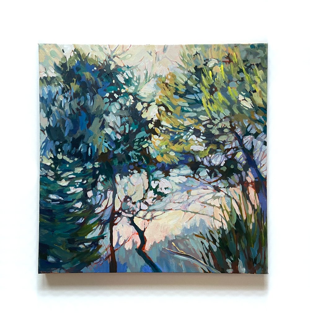 CROSSING, 2022 | 20” w x 20” h x 1.5” d | SOLD