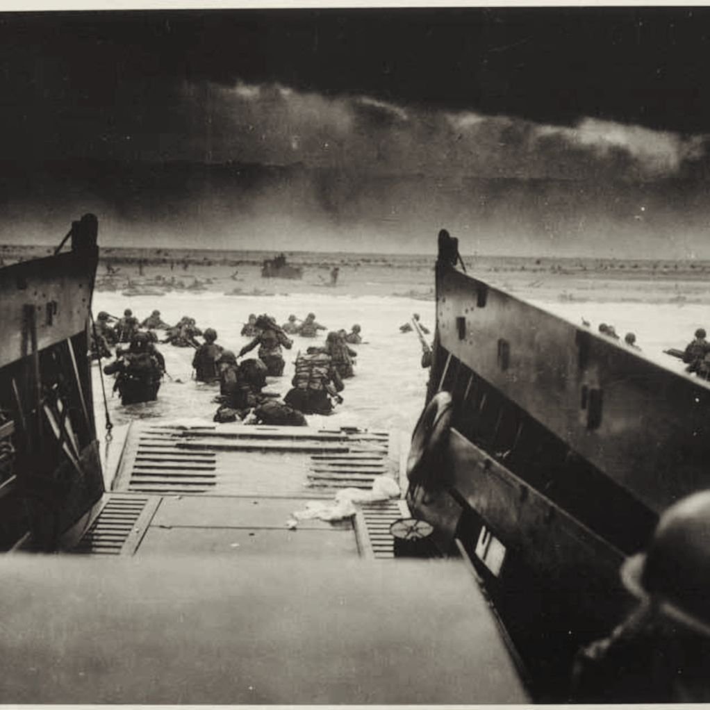 D-Day - June 6th, 1944 

80th Anniversary!

In the early hours of June 6, under the cover of darkness, American and British paratroopers dropped into Normandy from more than 1,200 aircraft. Once daylight appeared, gliders brought in additional paratr