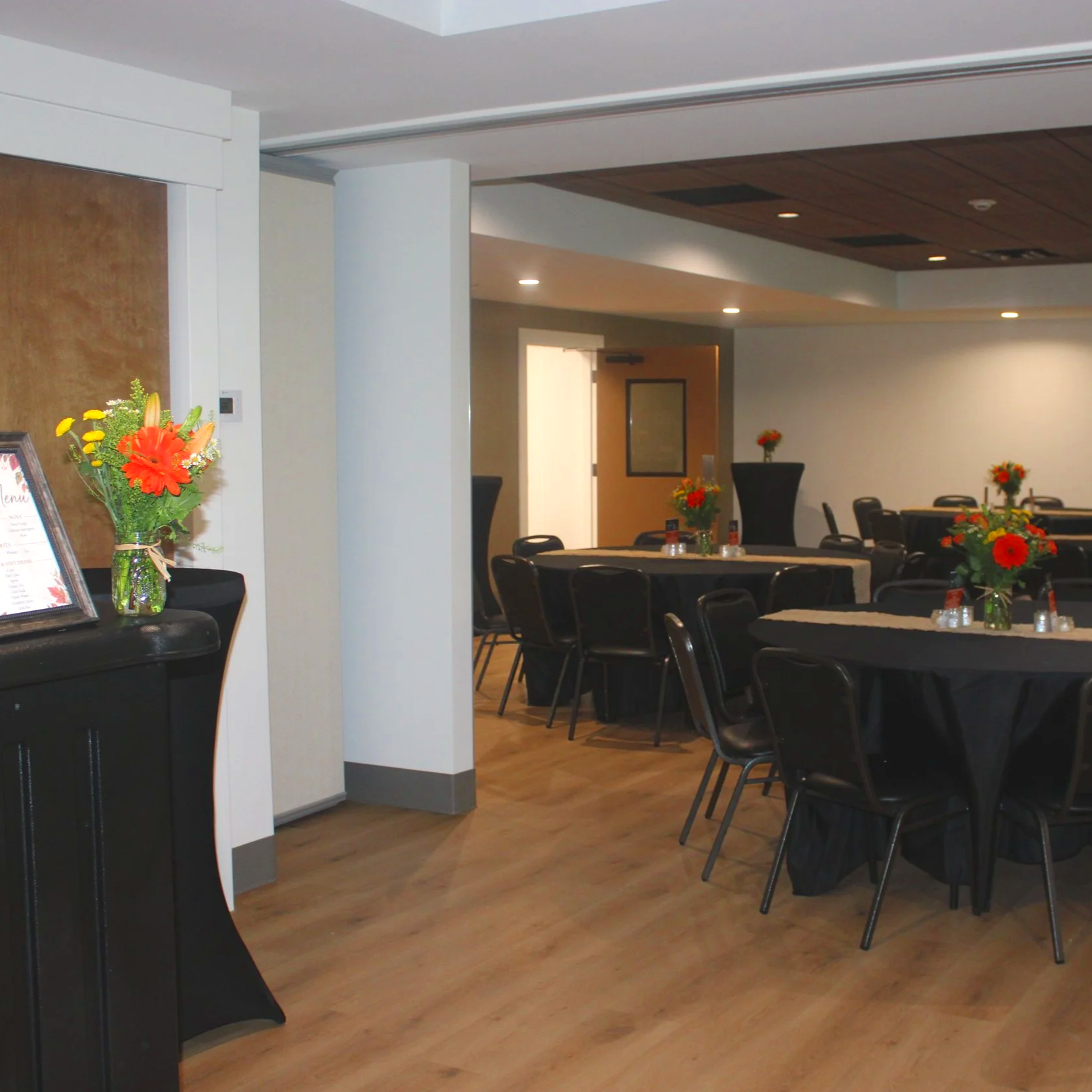 banquet room set up for events