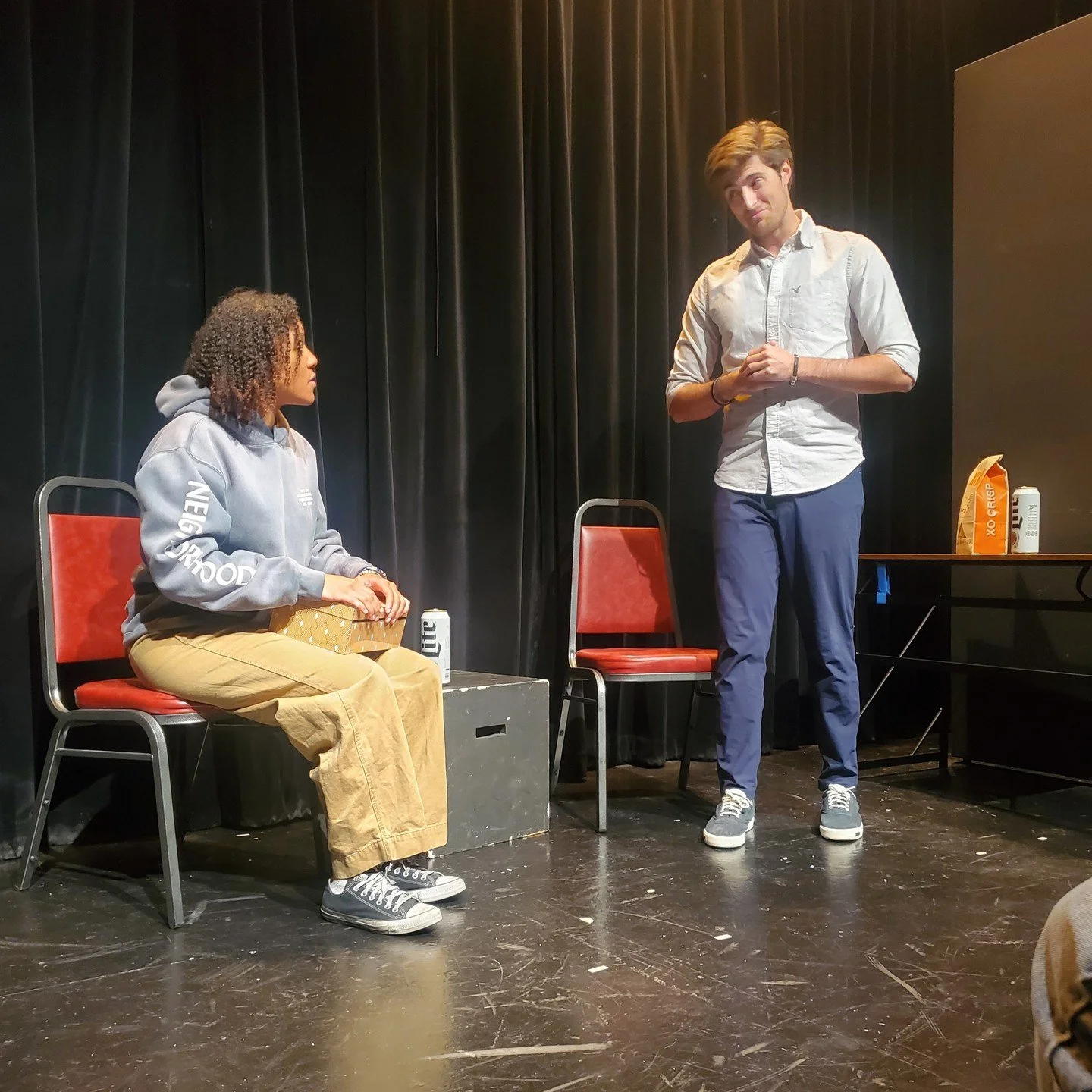 Some dynamic scene work at Theatre 68! 
@tiannaccraig @itsowenlawrence
.
.
.
#theatre68 #theatre #theater #show #comedy #drama #comedy #performance #stage #onstage #actor #actorslife #acting #director #writer #arts #standup #standupcomedy #liveshow #