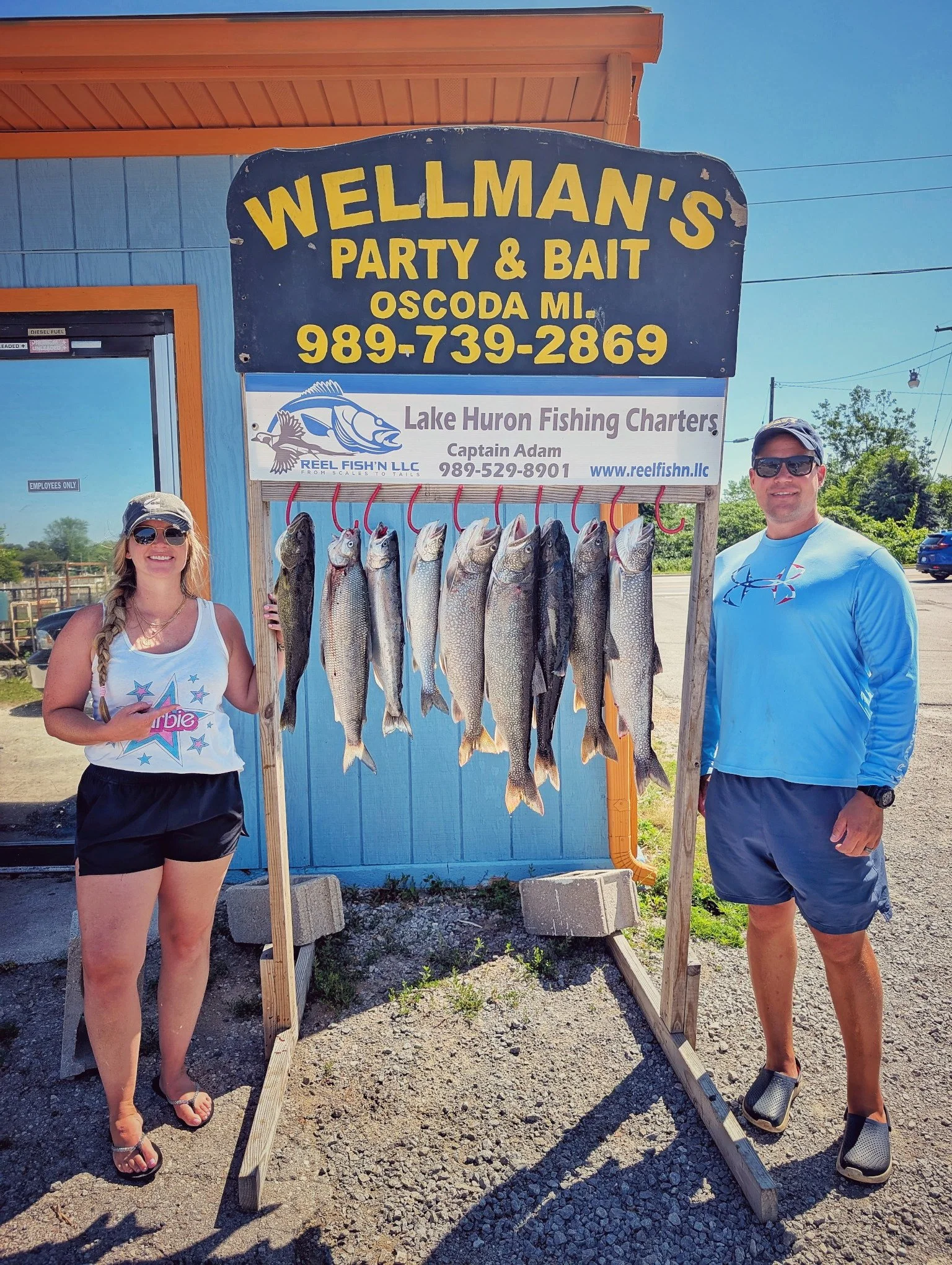 Limit of Lake Huron trout and salmon at Wellman's in Oscoda with Captain Adam and Reel Fish'n.