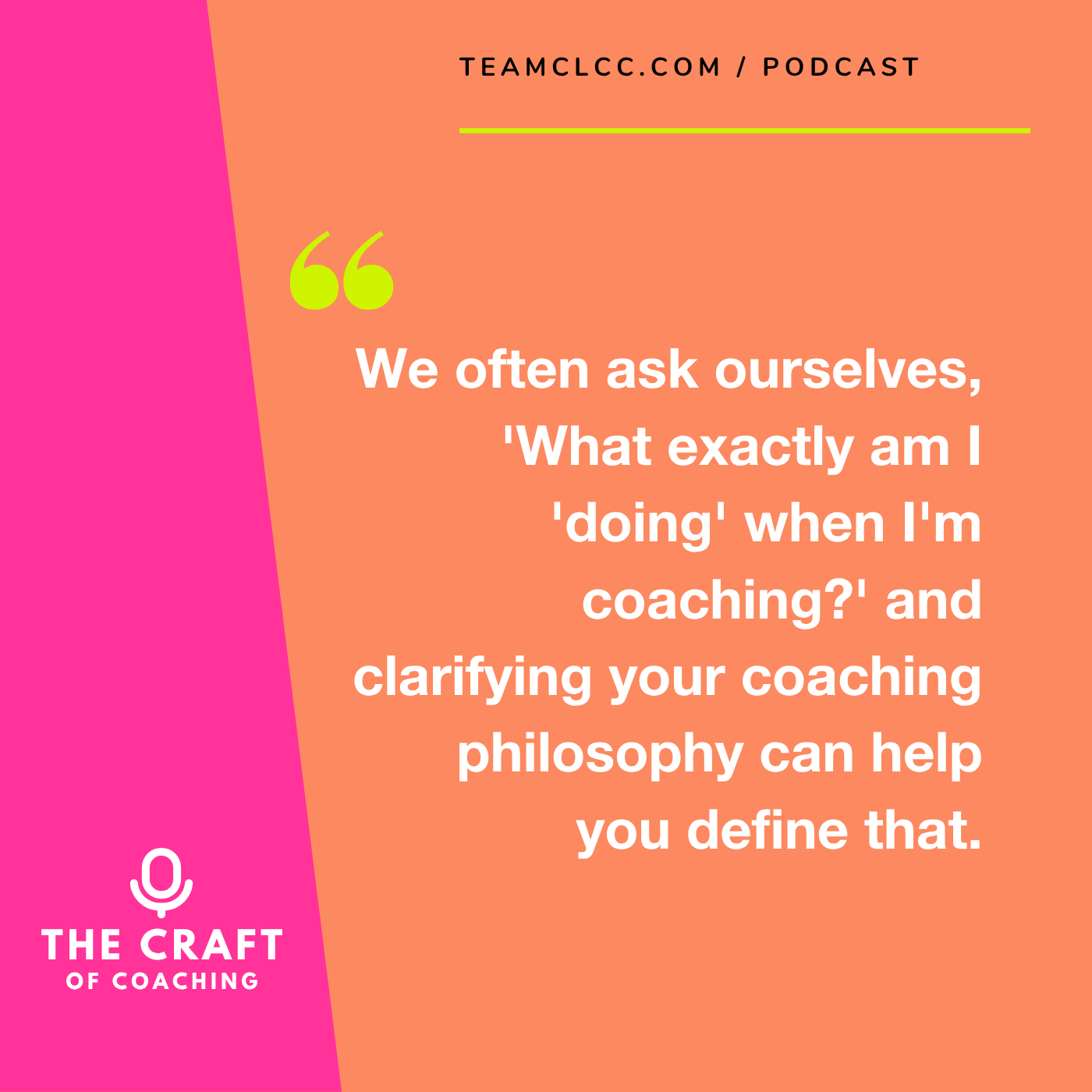 Clarifying Your Coaching Philosophy