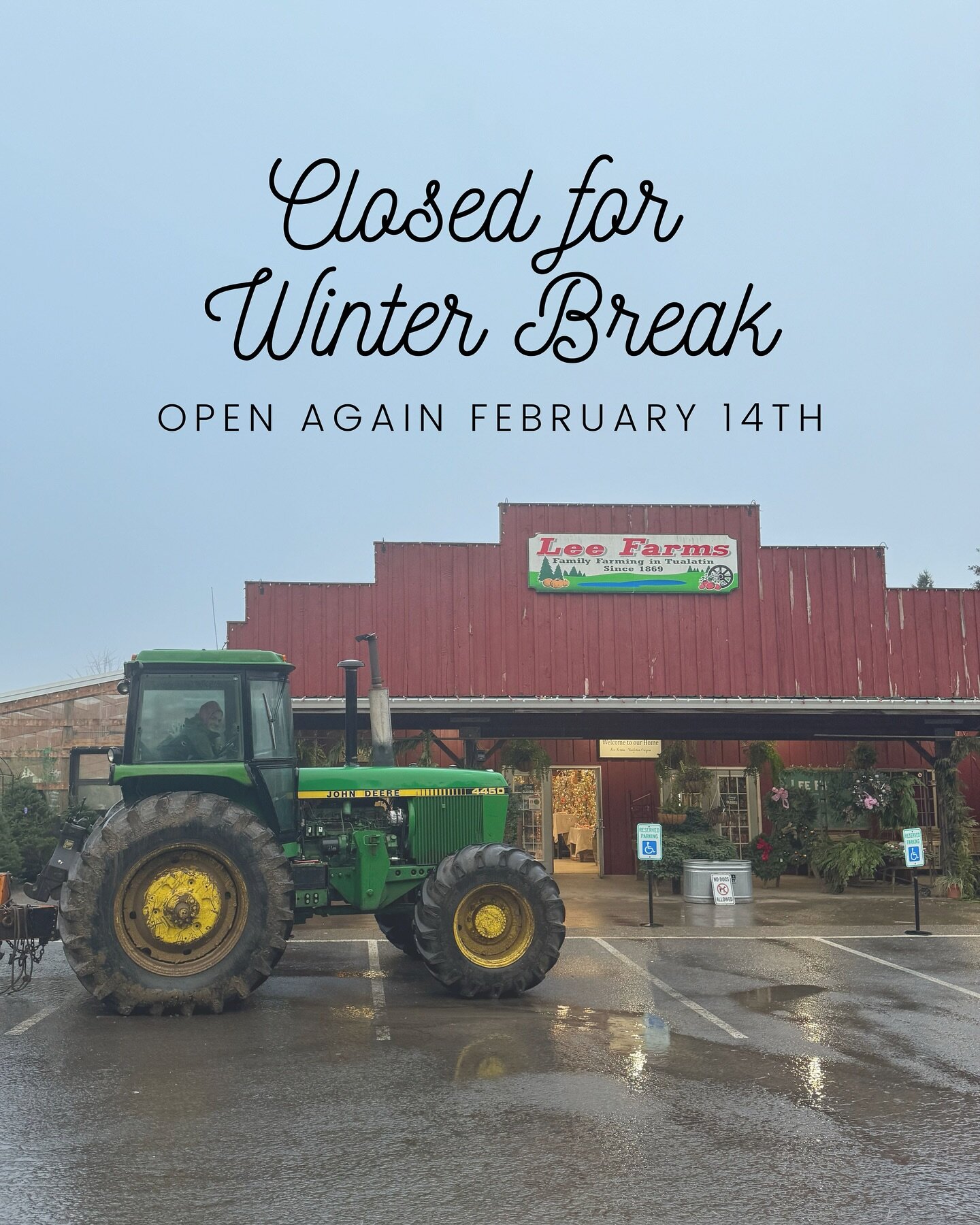 We&rsquo;re closed here at the farm until February 14th! 

We are so grateful for all your support through 2023 and can not wait to roll out more exciting things for 2024!

Follow the family along here and @leefarmsmarket @leefarmssunflowers @leefarm