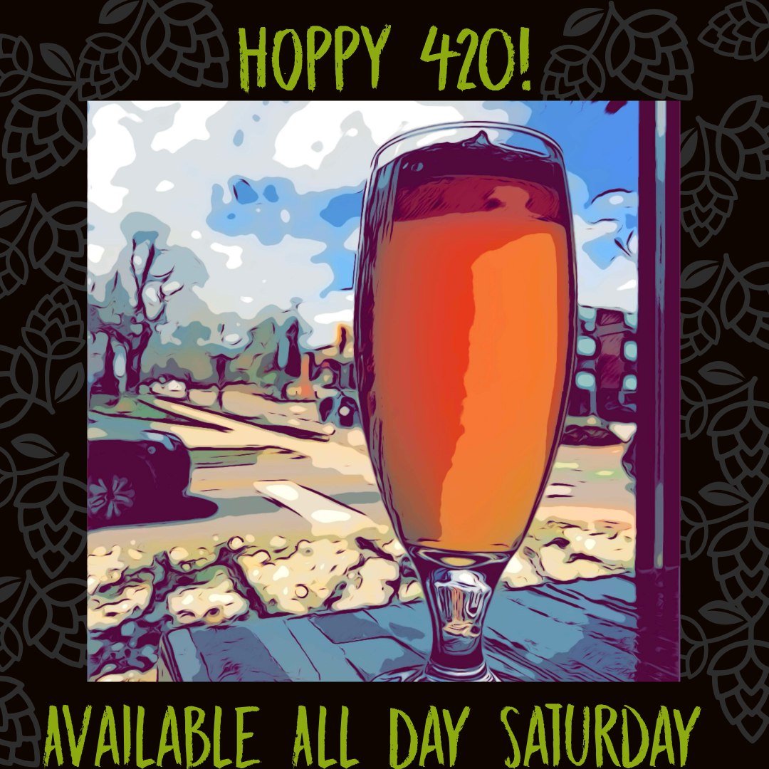 We are launching a special beer just for 4/20!!!
This brew is a variation of our flagship IPA, Hoptimist. 
The new recipe includes an infusion of cannabis and hop-derived terpenes. Although these terpenes carry the full flavor and aroma of both sourc