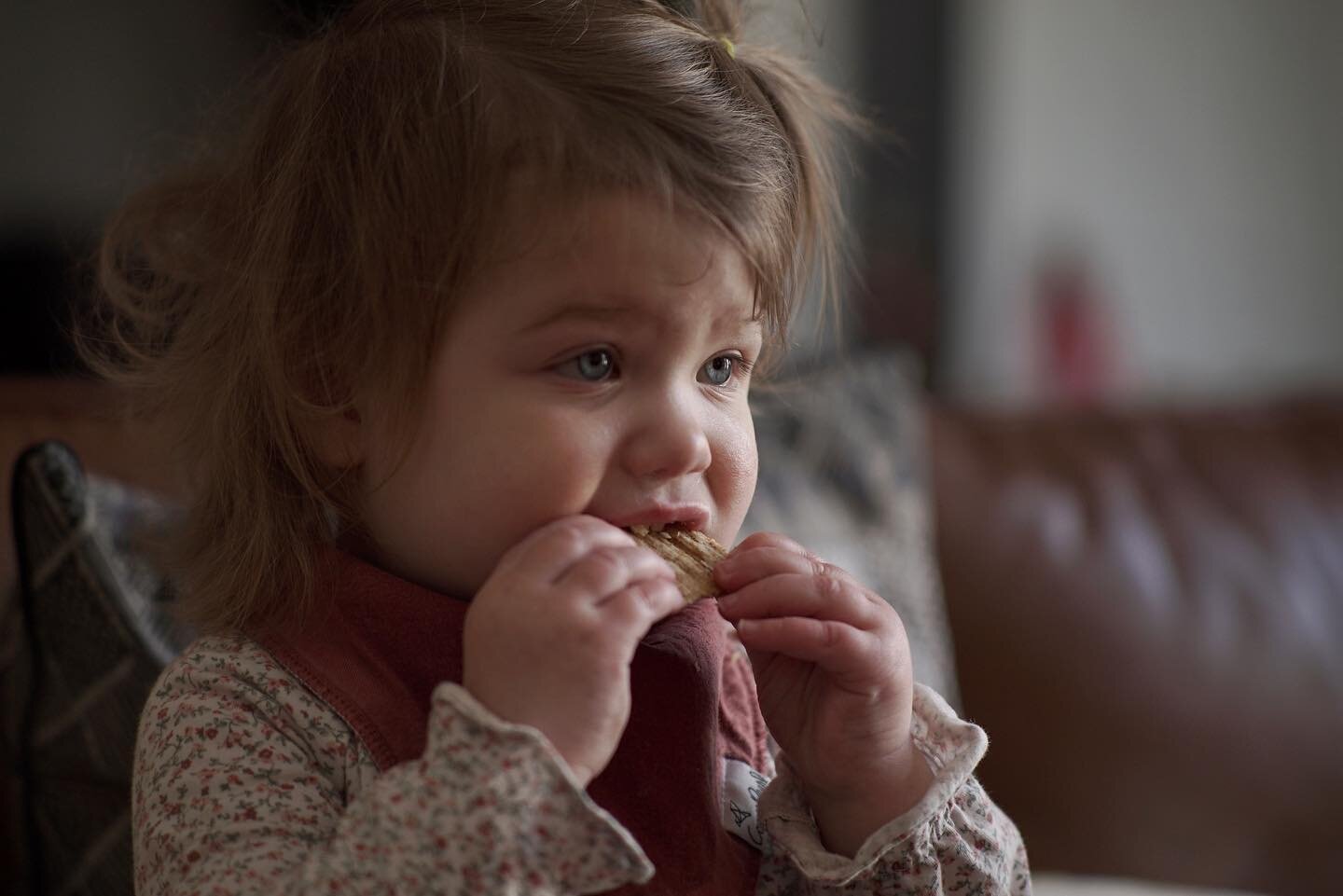 This is what my daughter looks like when she&rsquo;s eating a cracker.