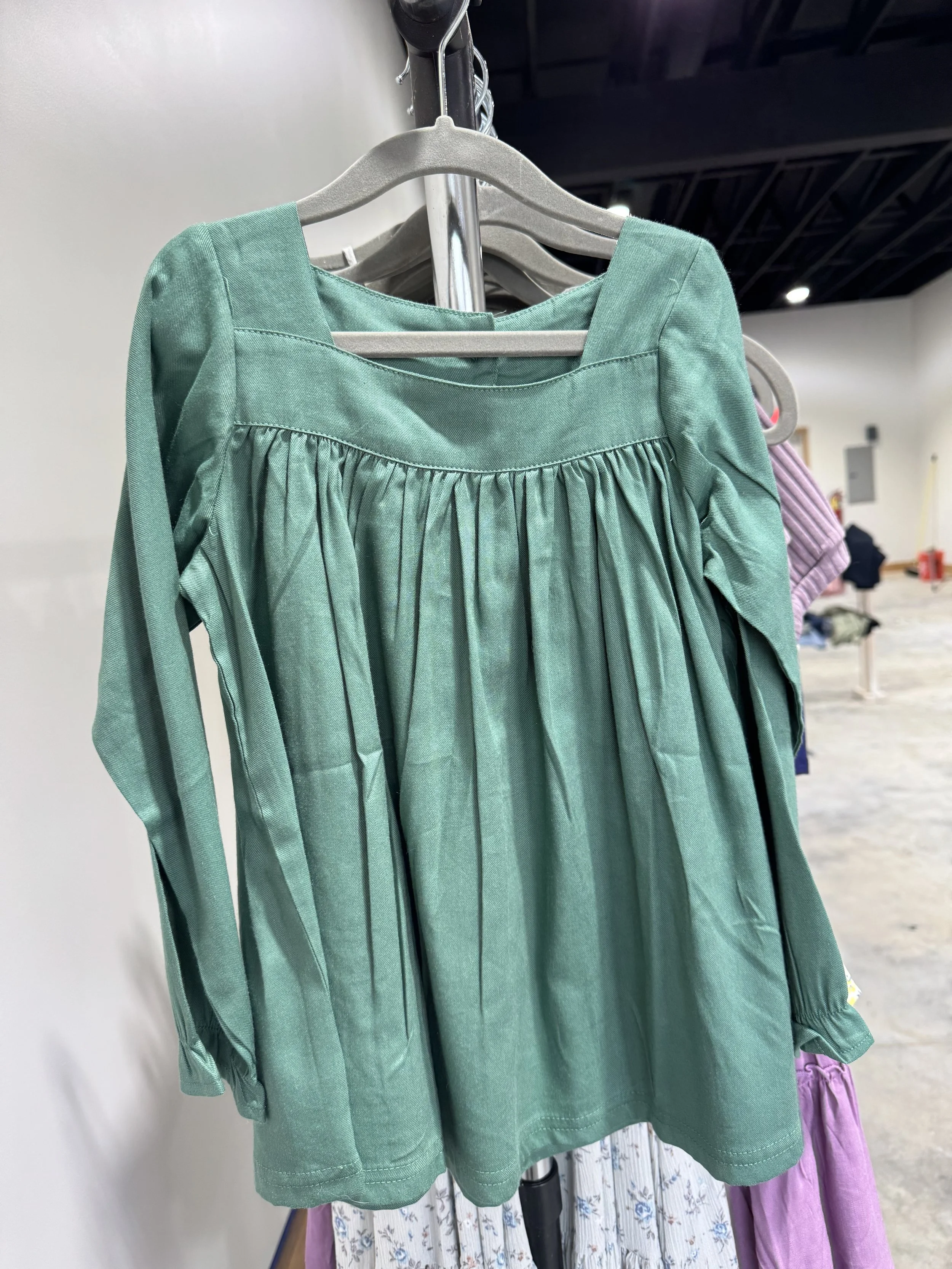 Green Ruffle Butts Top