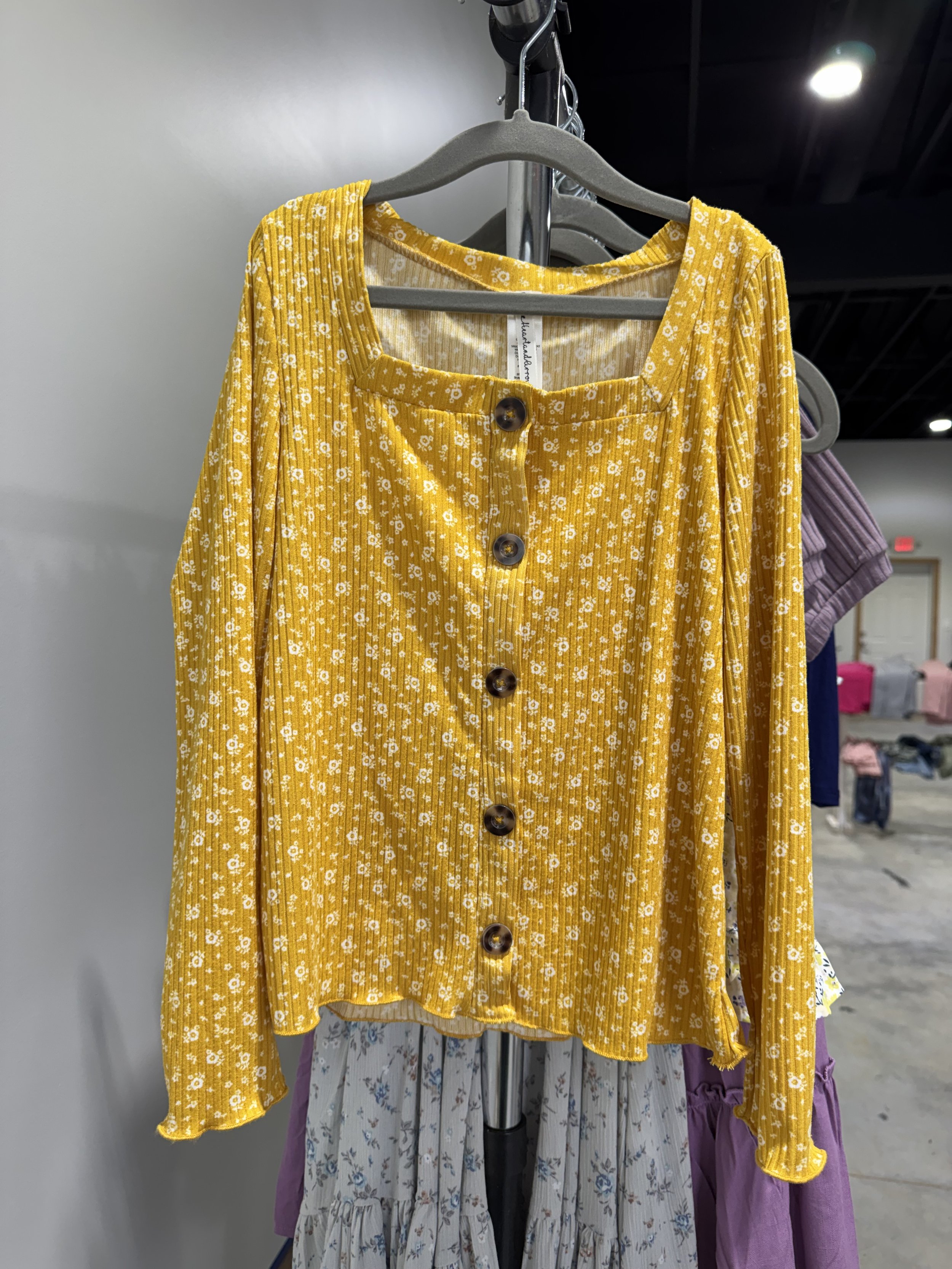 Yellow Floral Long Sleeve