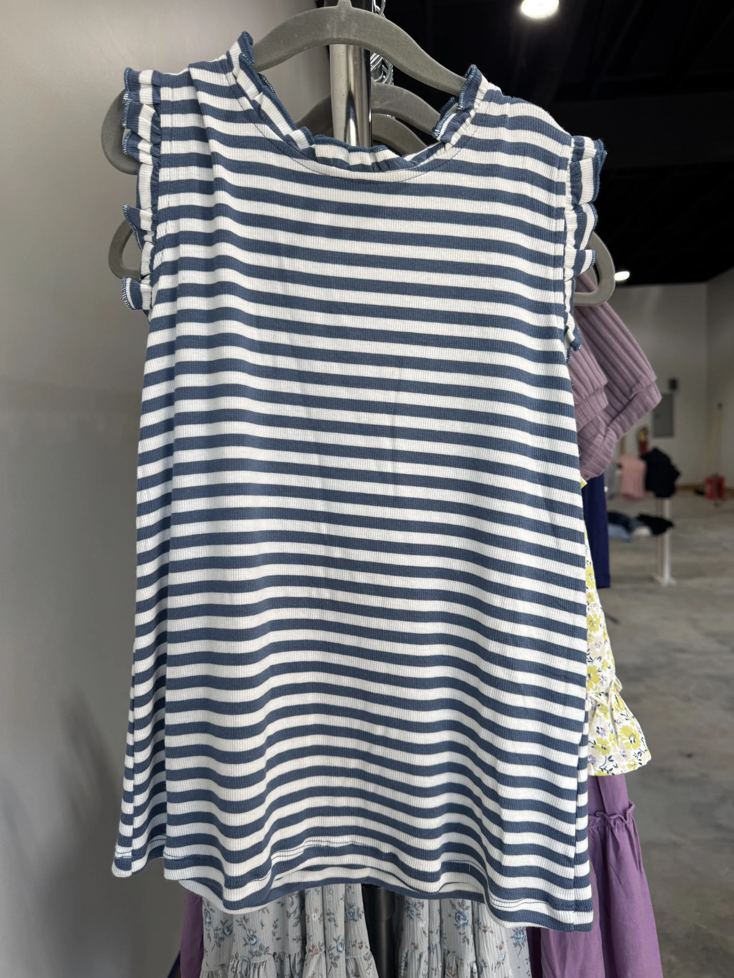 Blue Striped Thick Tank