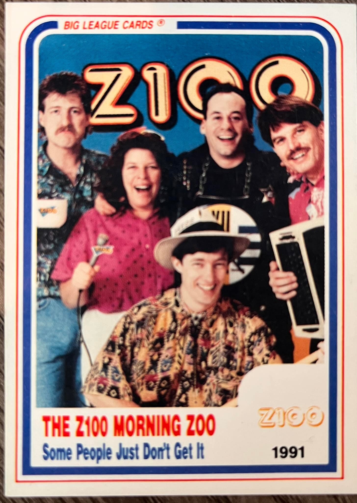 Throwback Thursday. I was going through some old sports cards aad came upon this Z100 card. In the back row is Tony Martinez, currently on mornings doing traffic at KPTV 12. #z100 #tonymartinez #KPTV
