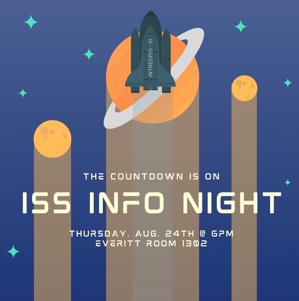 Cant make it on Wednesday? Don&rsquo;t worry and come join us on Thursday at 6pm in Everitt Room 1302 for a second info night🤩🤩