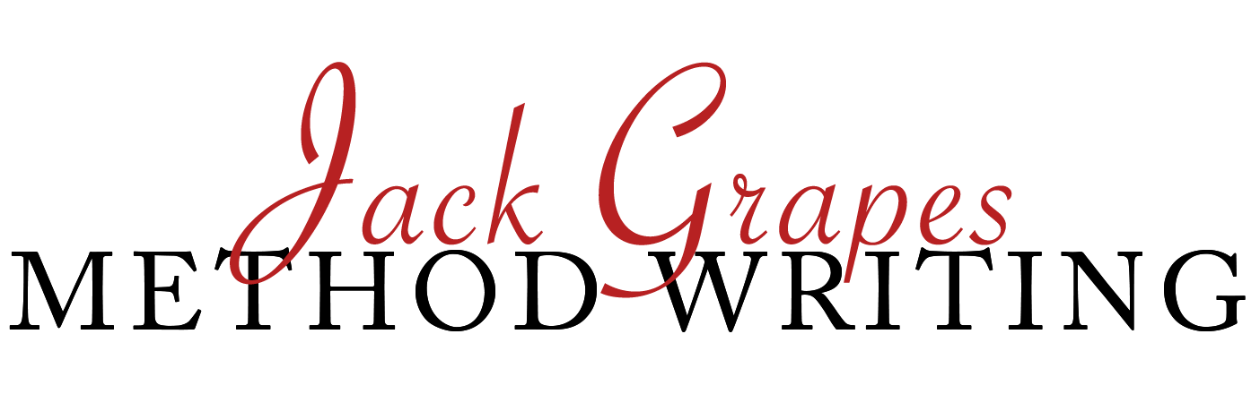 The logo features the name Jack Grapes written in a black, elegant script font with the words 'jack' and 'grapes' displayed prominently. The background is plain white.