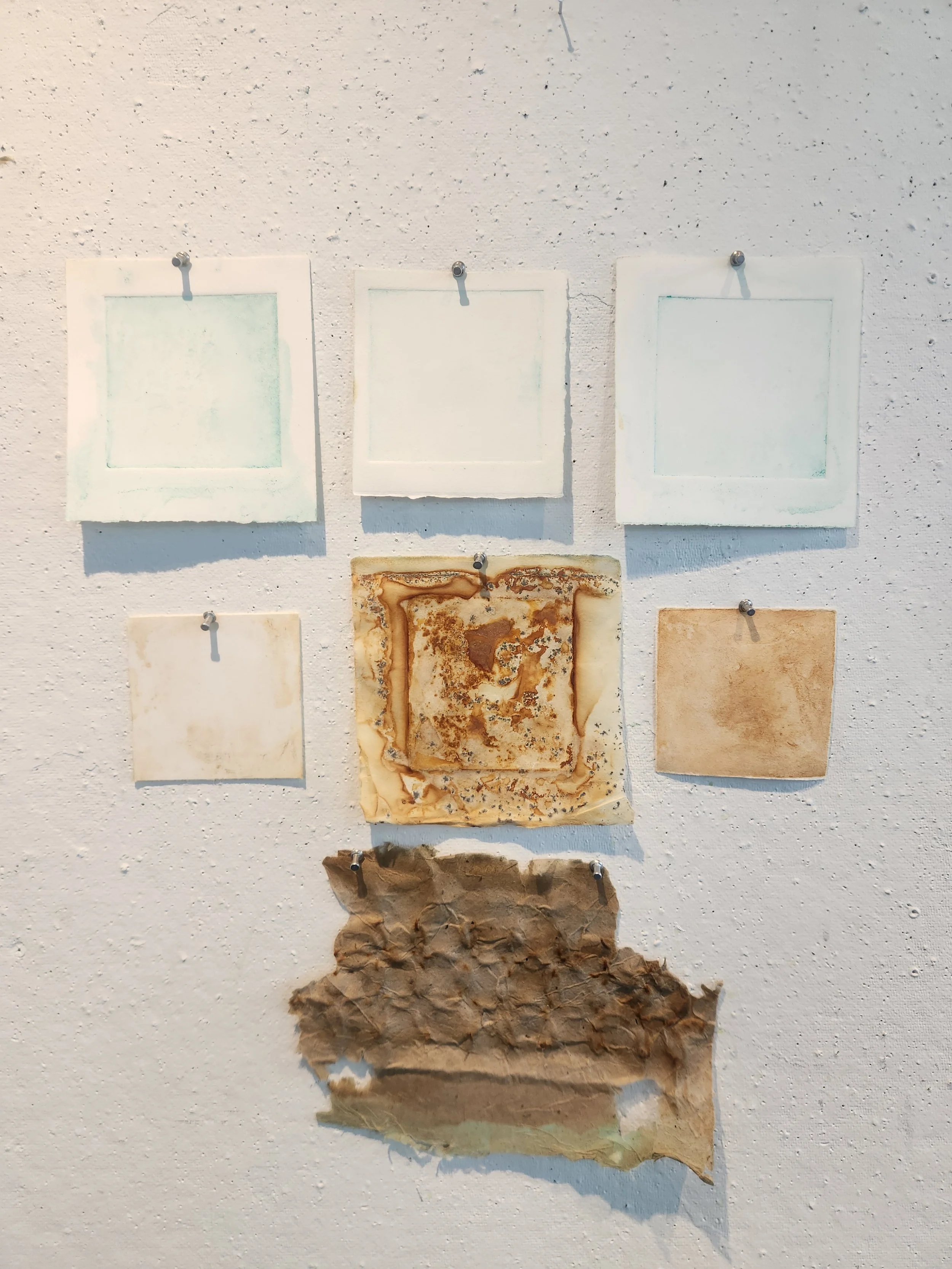 Copper rust lifts and tests on paper