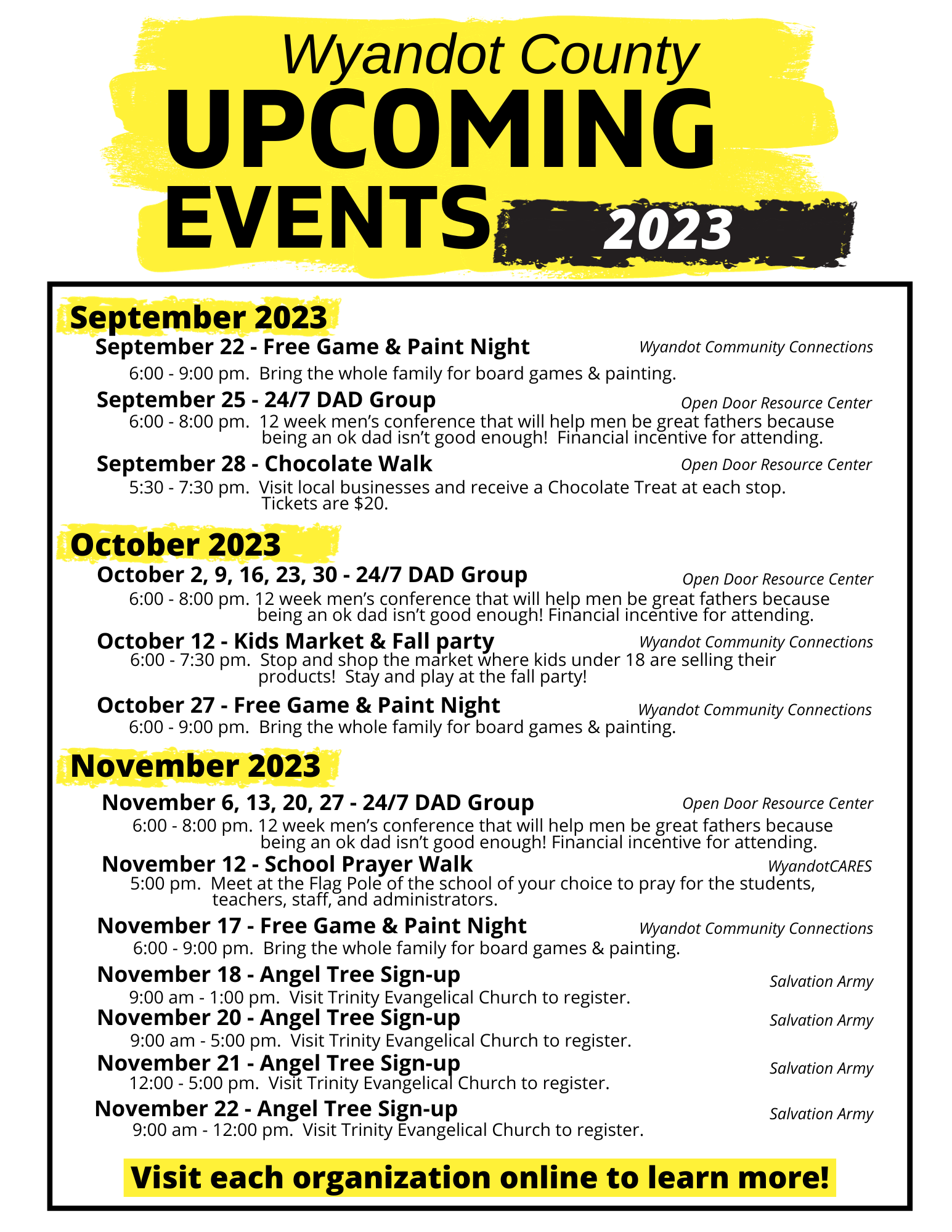 Upcoming Events — WyandotCARES
