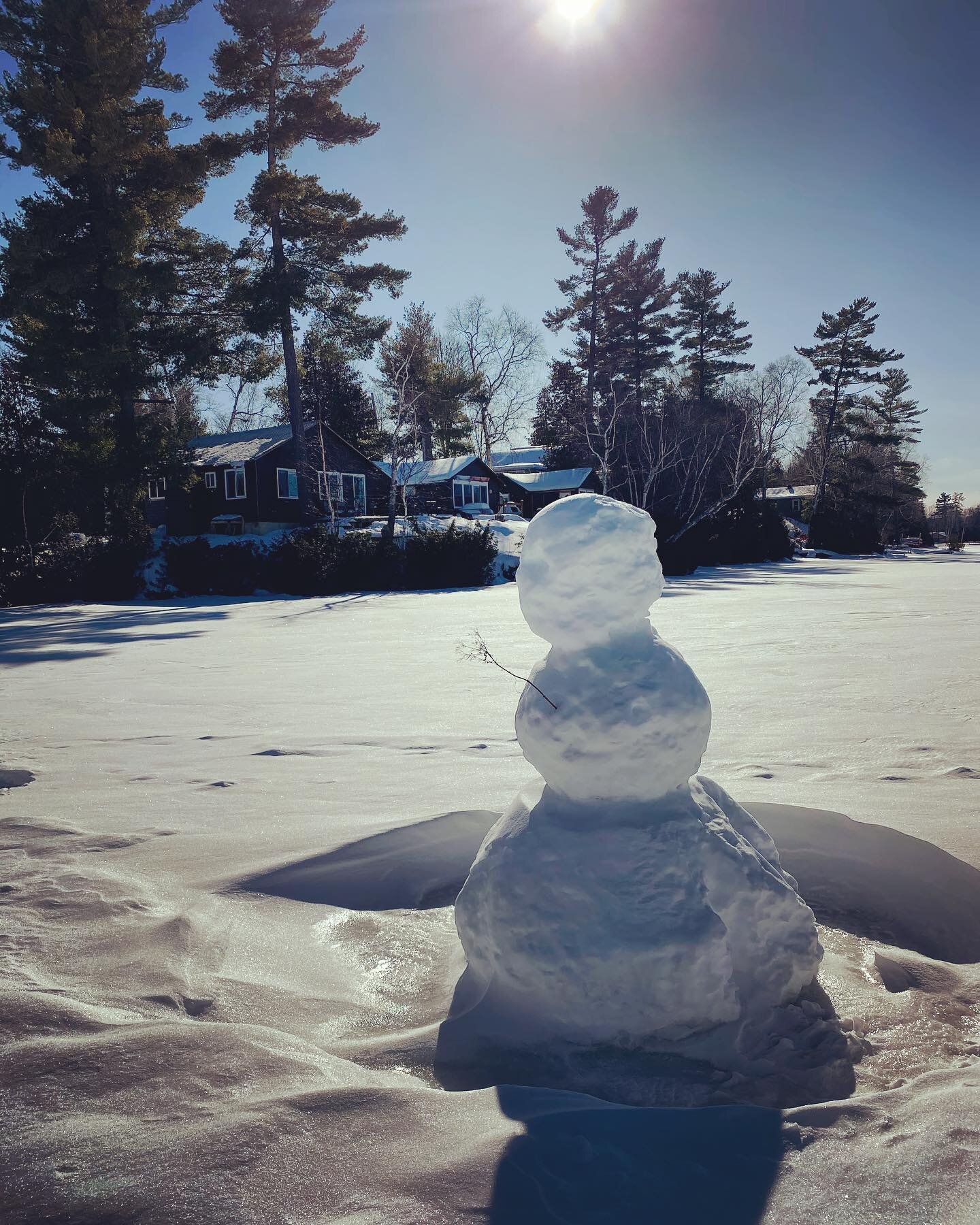 Wanna build a snowman on a frozen lake? Come stay at Cabin 16, where anything&rsquo;s possible if you believe in yourself.
.
.
.
.
.
.
.
.
#northfrontenac #mississagagon #cabin_16 #infrontenac #ontario #yourstodiscover #snowshoeing #winterincanada  #