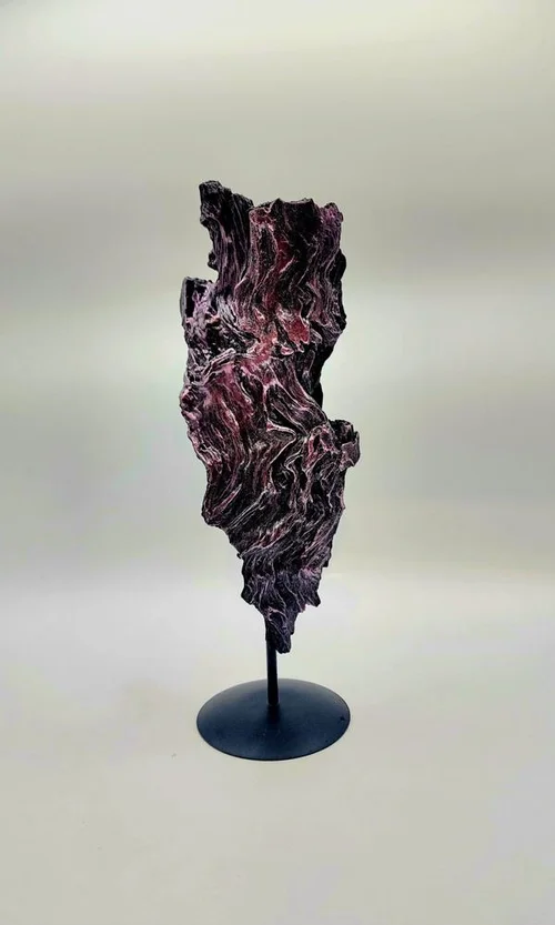 Dark twisted wood sculpture