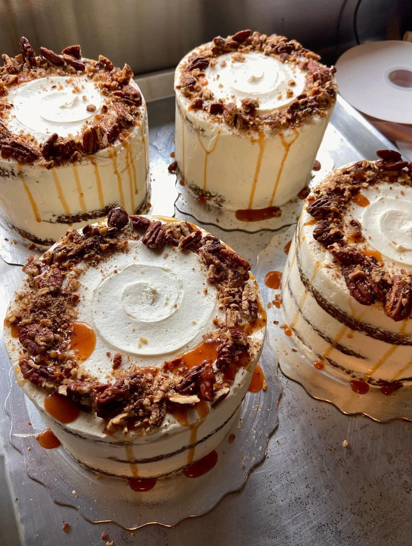 Easter pre-orders are live on our website! 🐰🌷🐣 

This year we have:
- our stunning 6&rdquo;, 3-tiered carrot cake with Swiss meringue cream cheese buttercream, toasted pecans and salted caramel 🥕
- our VERY MISSED coconut cream pie! 10&rdquo; fla