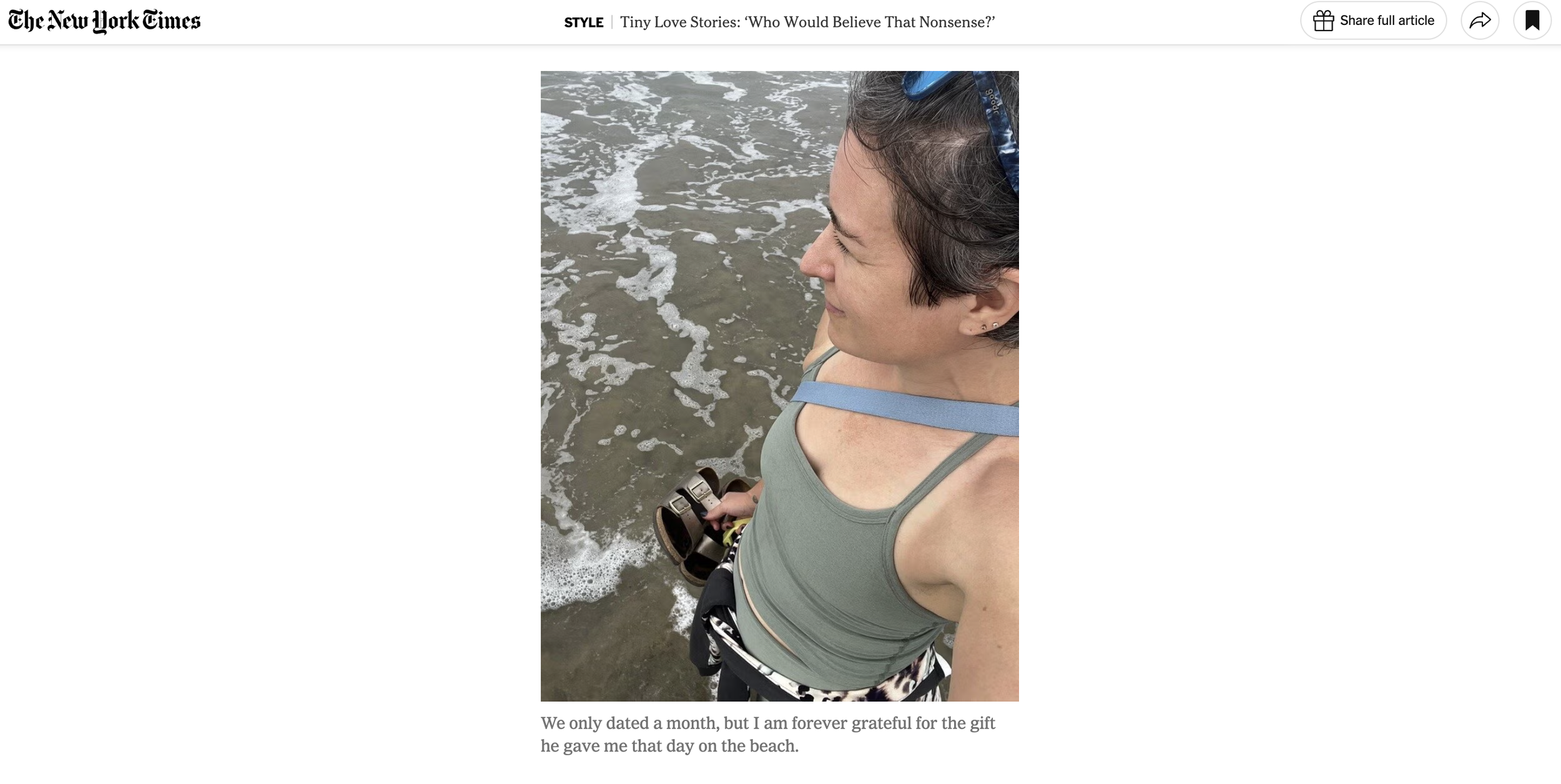 Tiny Love Stories, Modern Love, New York Times 10.14.26