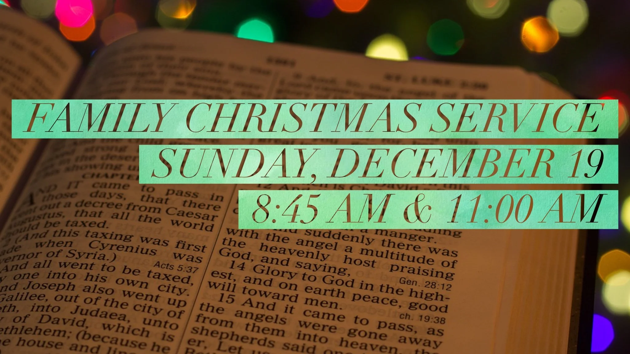 Family Christmas Service