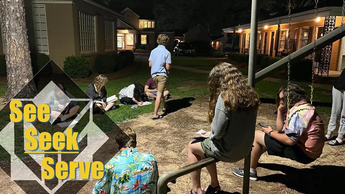 Hello all! Looking forward to talking about seeking God together tonight! See y’all at 6:00 for dinner and 6:45 for LYFT