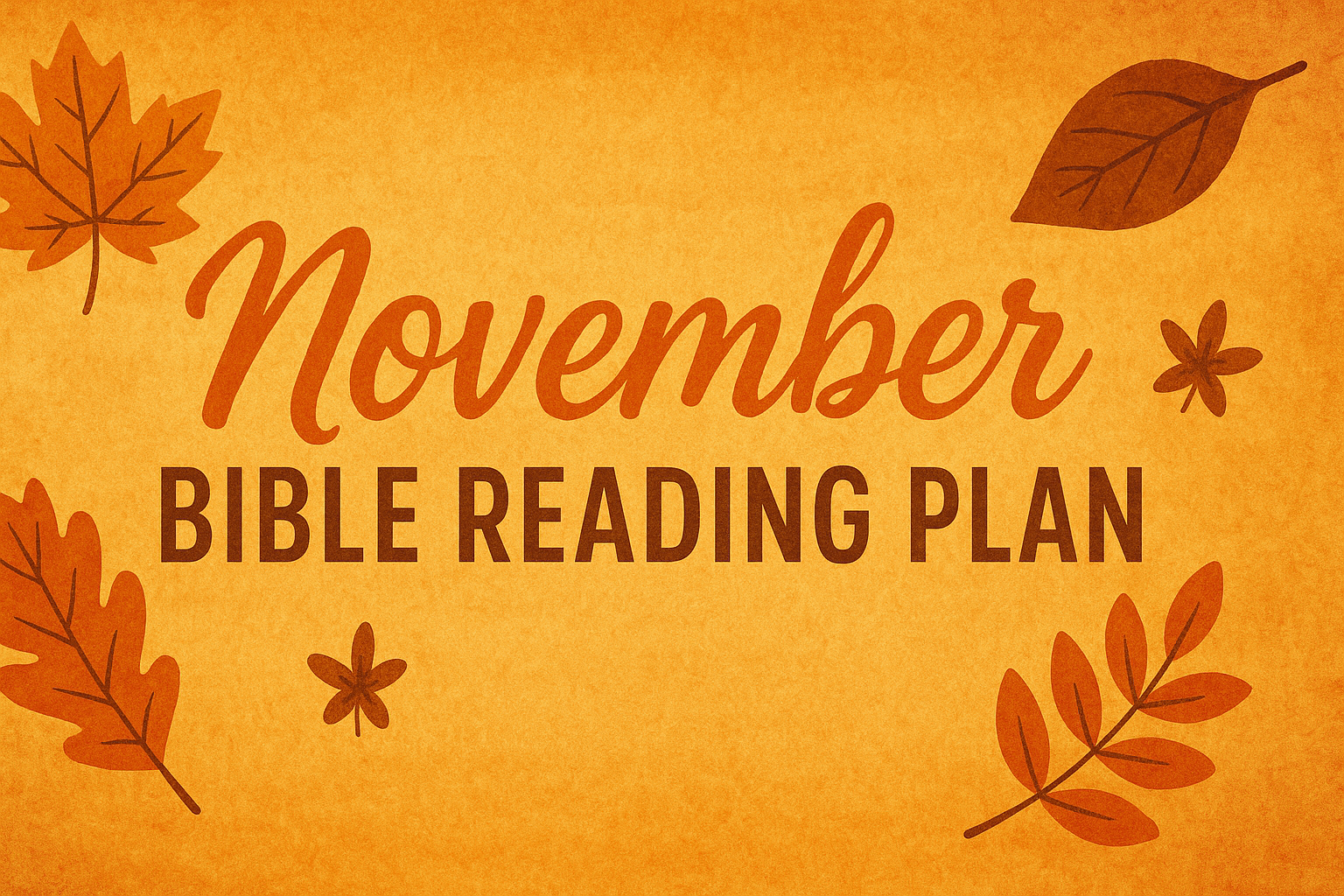 November Bible Reading Plan