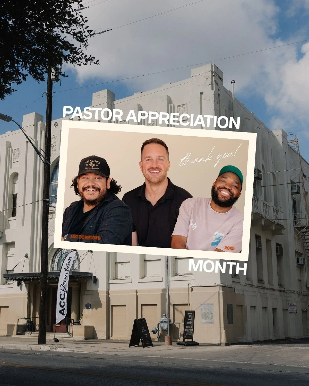 We are so thankful for our Pastors at @accdowntown &ndash; Ryan, Izzy, &amp; S.O.! 🙌🏼

We are thankful for the way you lead, love, serve, &amp; sacrifice daily to equip our church body. We are thankful for your vision, faith, boldness, &amp; saying