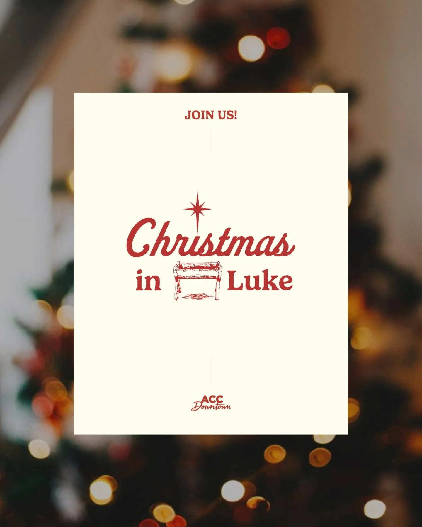 Join us this Sunday for ONE GATHERING at 11am, as we start our new series in the book of Luke! ✨

The marathon downtown should be cleared by service time, but please try to arrive early in case there are any detours. 
Kids church is available as norm