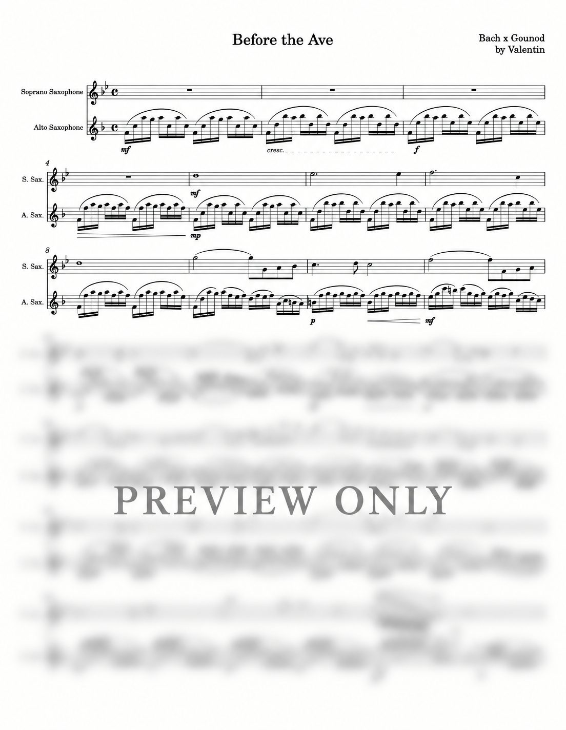 Before the Ave - Soprano and Alto