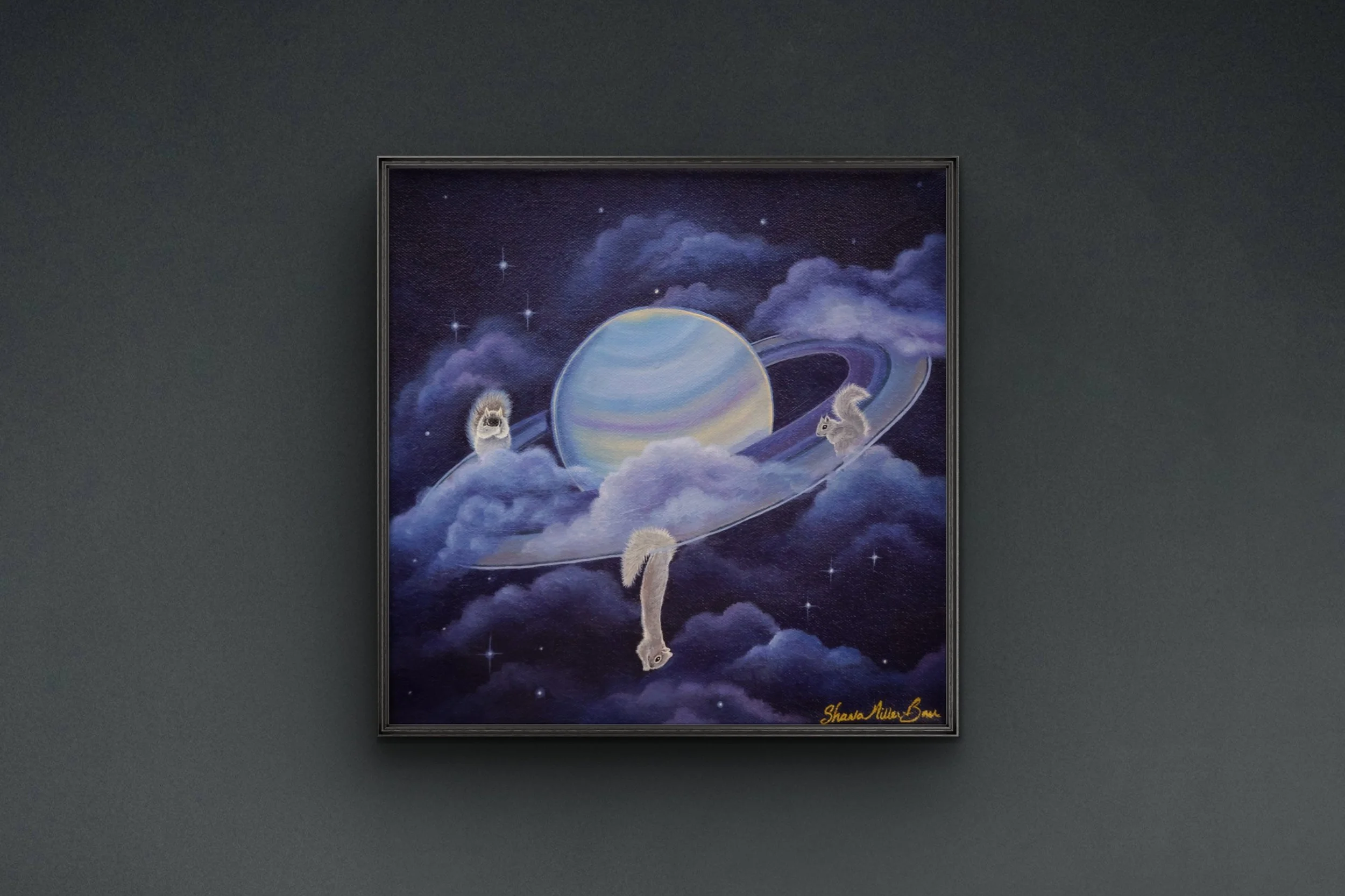 "Shut Up and Spin," by Sharla Miller-Baer, 2026; Acrylic on Canvas, 10x10