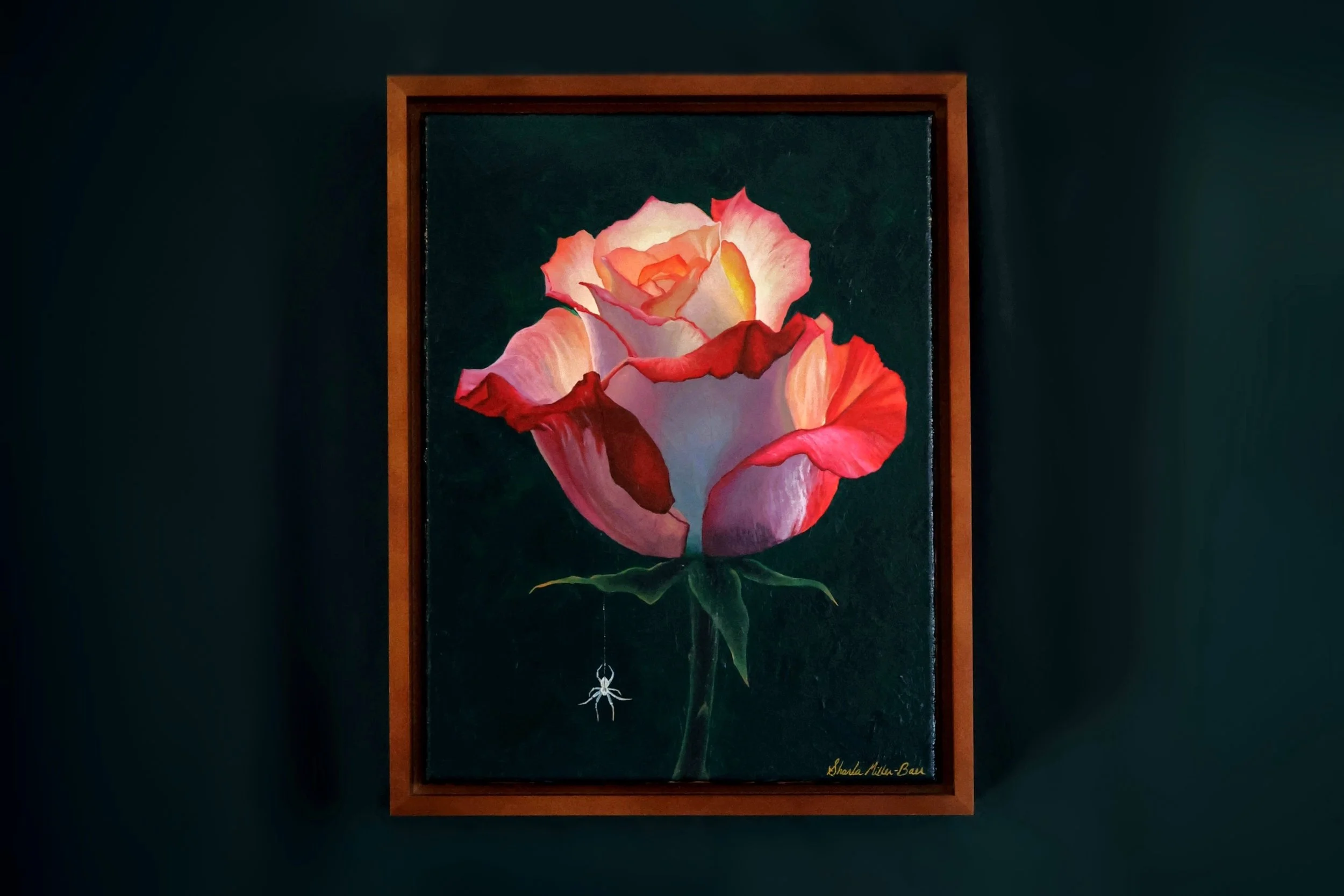 "The Colors of Summer Collection; The Rose" by Sharla Miller-Baer, 2024.  Acrylic on canvas, 11x14.